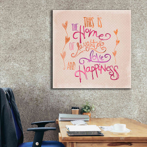 'Home Of Happiness' by Andrea Haase Giclee Canvas Wall Art,37 x 37