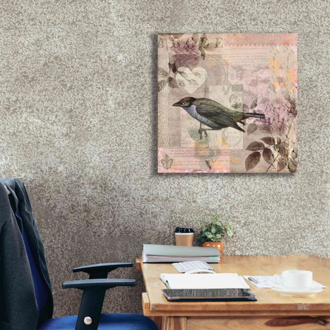 Image of 'Nostalgic Bird Collage' by Andrea Haase Giclee Canvas Wall Art,26 x 26