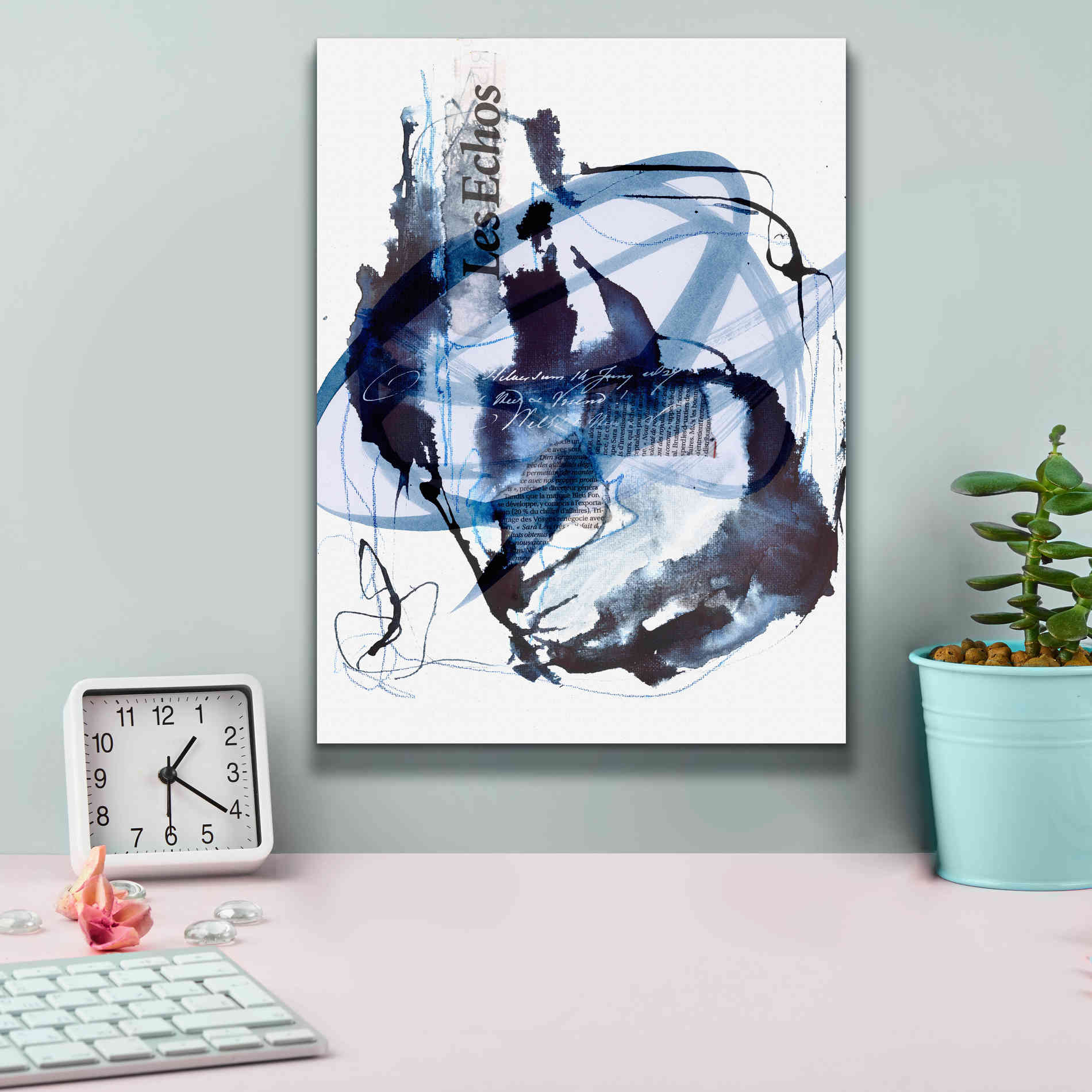 'Story Of Passion Blue' by Andrea Haase Giclee Canvas Wall Art,12 x 16