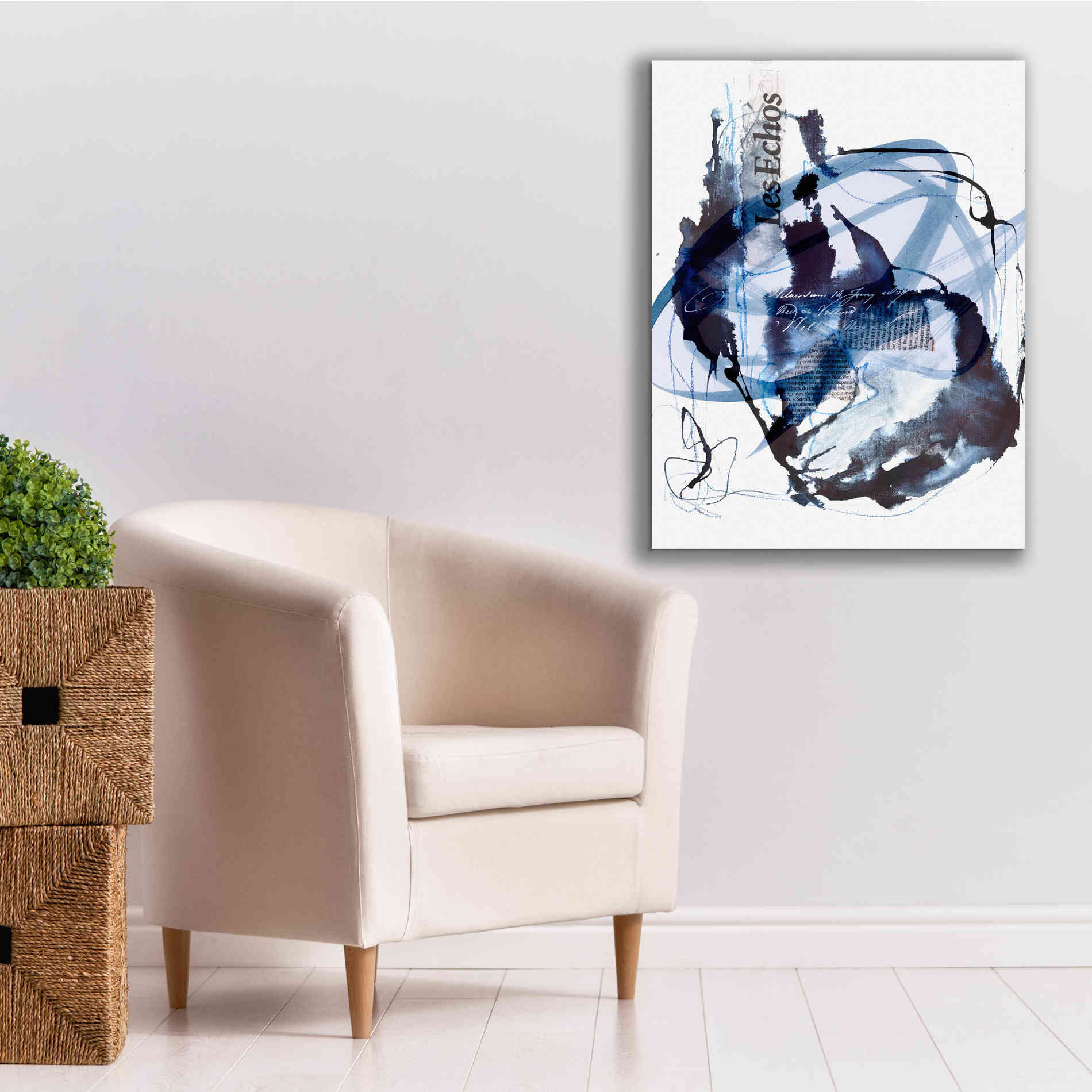 'Story Of Passion Blue' by Andrea Haase Giclee Canvas Wall Art,26 x 34