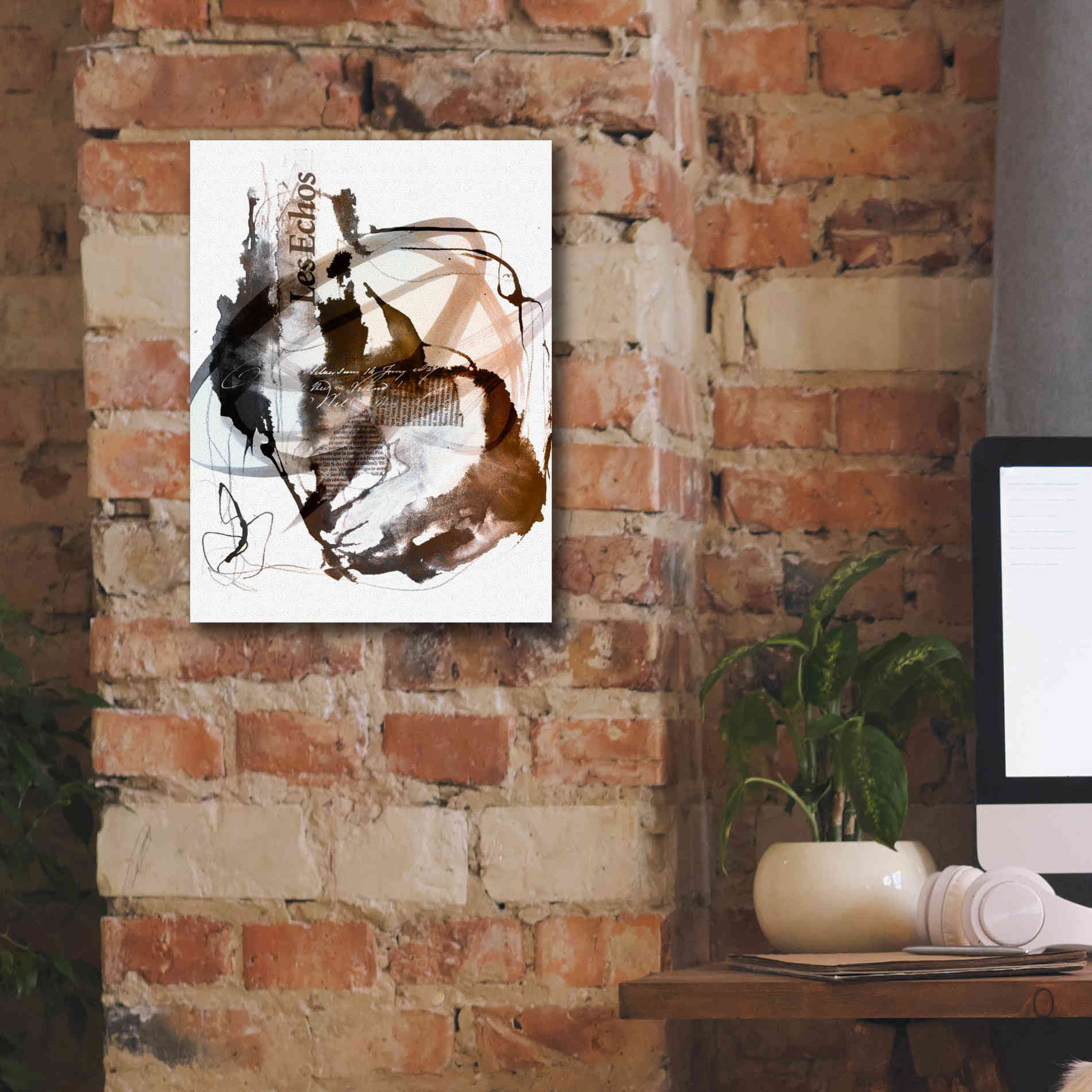 'Story Of Passion Brown' by Andrea Haase Giclee Canvas Wall Art,12 x 16