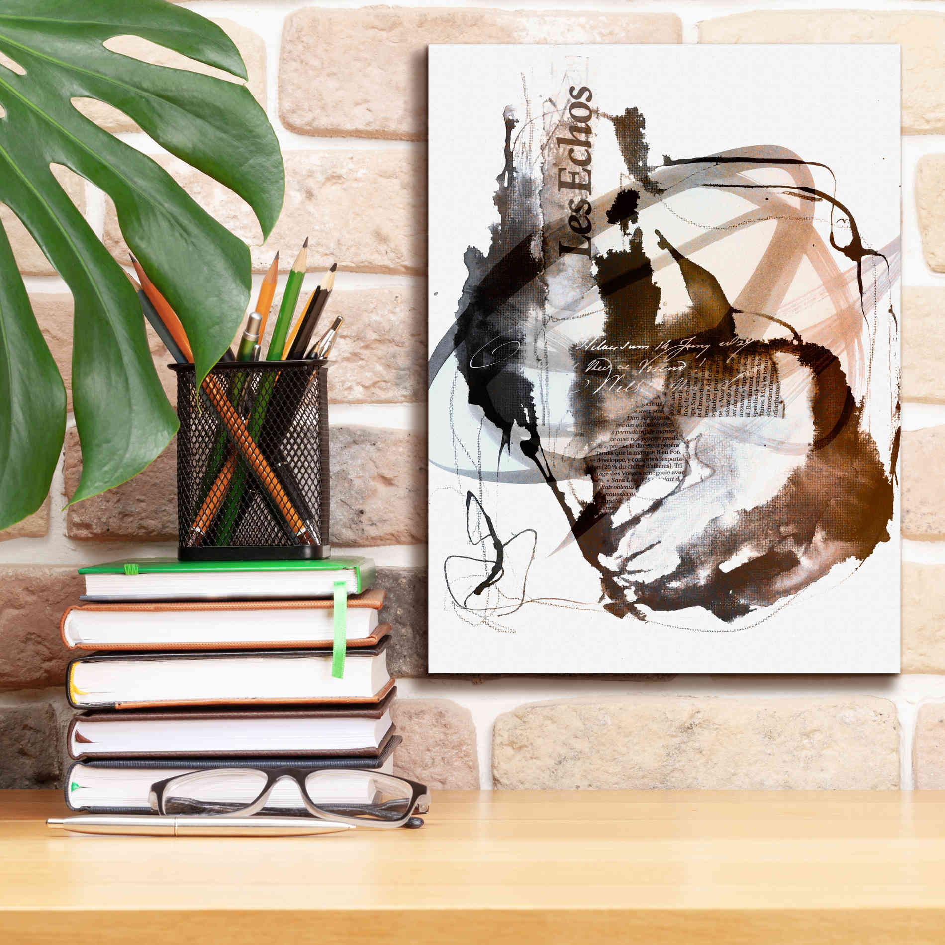 'Story Of Passion Brown' by Andrea Haase Giclee Canvas Wall Art,12 x 16