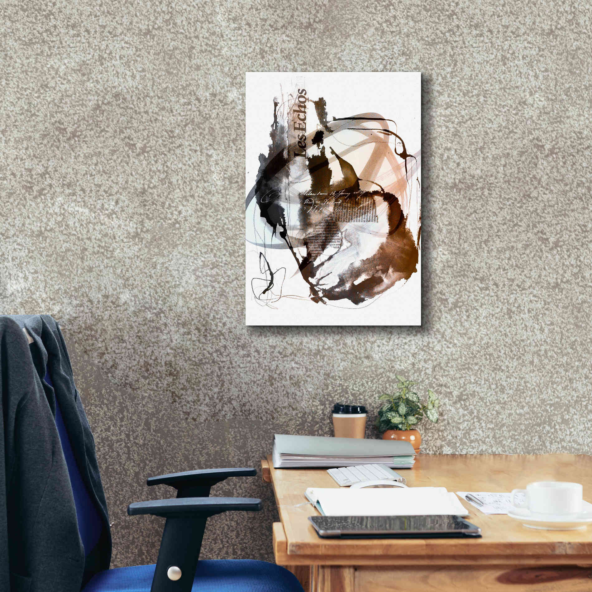 'Story Of Passion Brown' by Andrea Haase Giclee Canvas Wall Art,18 x 26