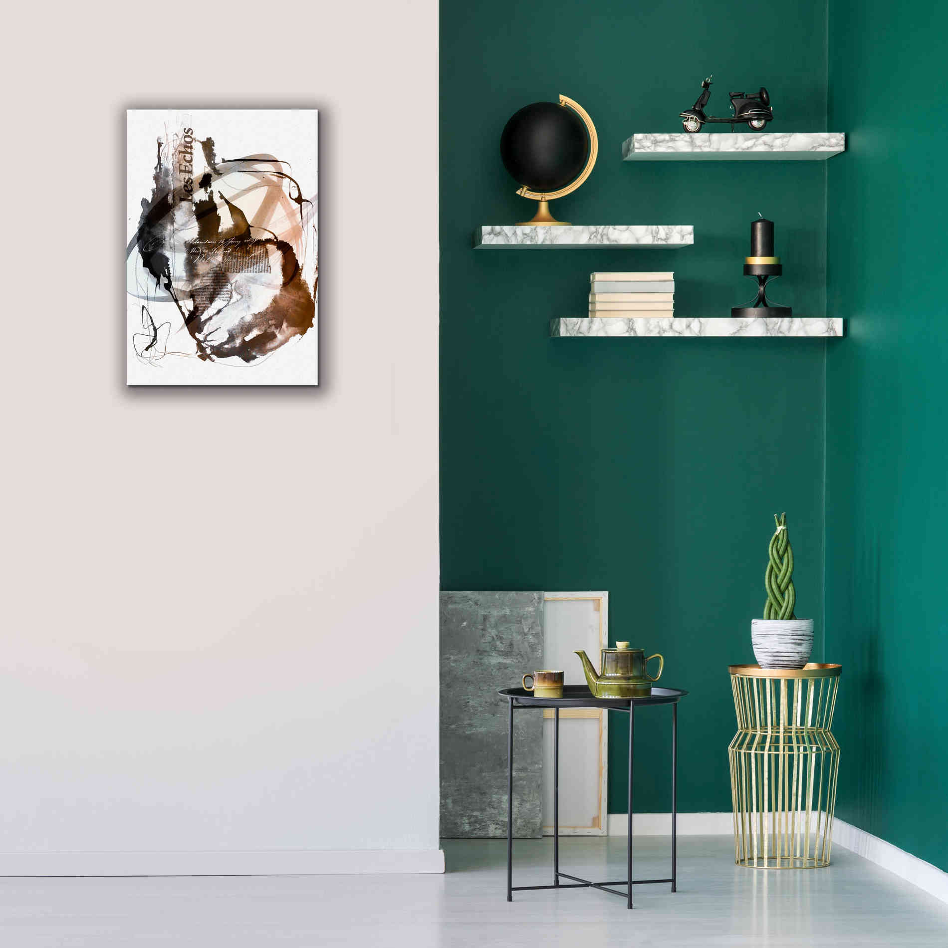 'Story Of Passion Brown' by Andrea Haase Giclee Canvas Wall Art,18 x 26