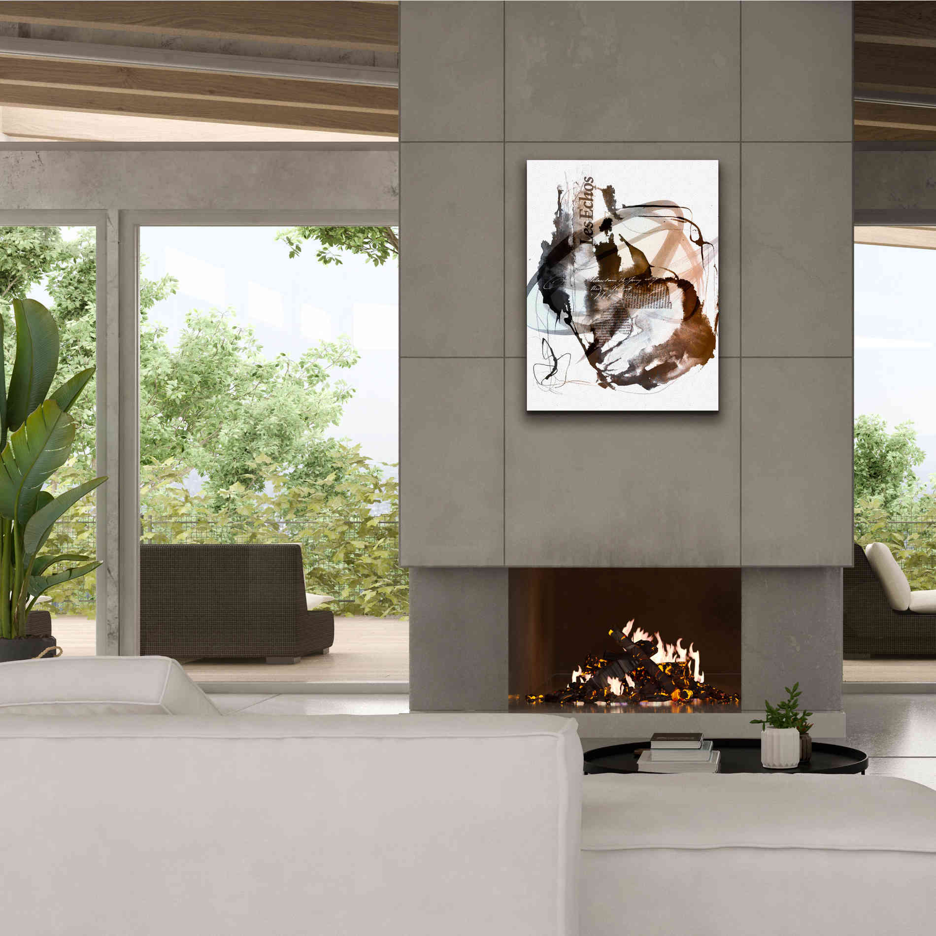 'Story Of Passion Brown' by Andrea Haase Giclee Canvas Wall Art,26 x 34