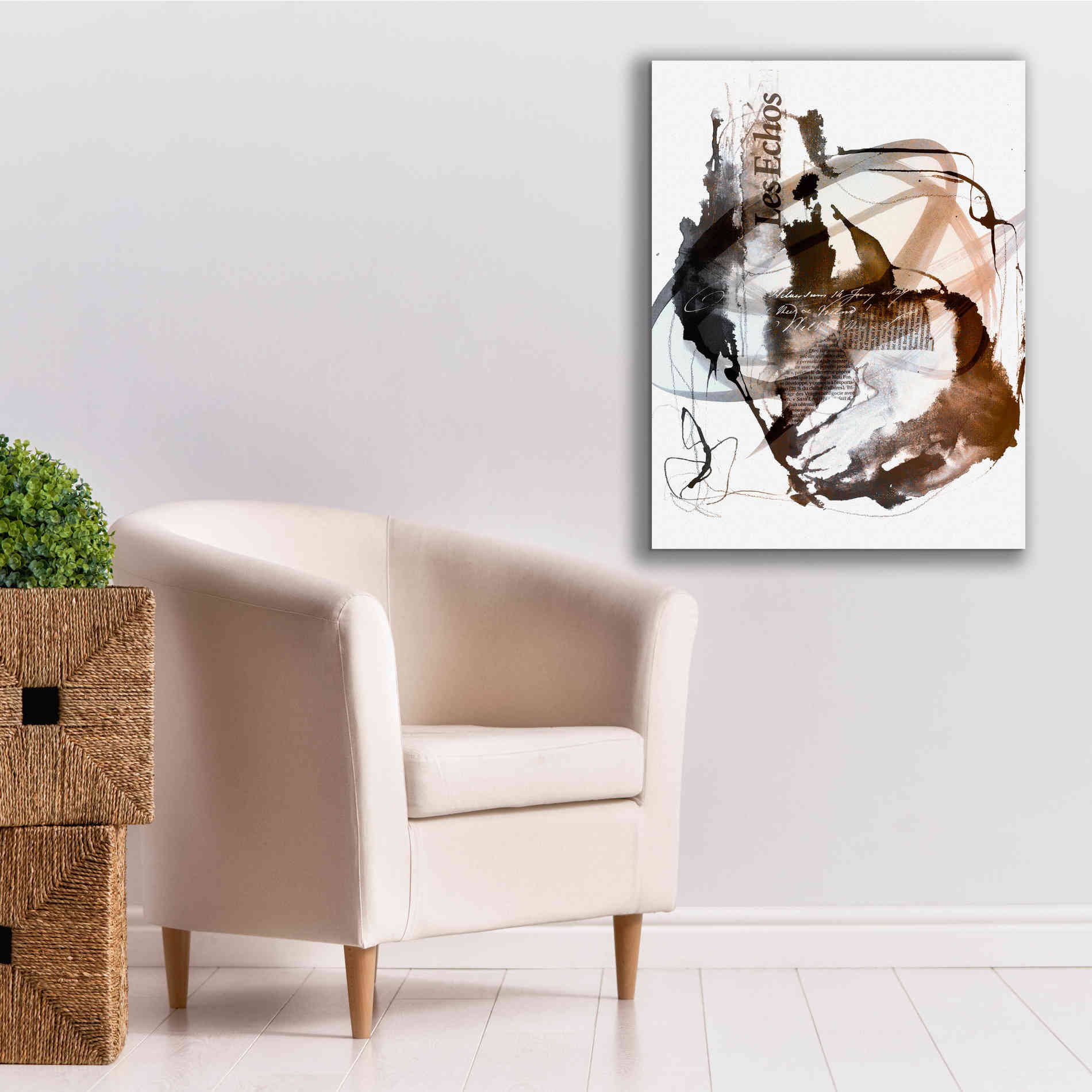 'Story Of Passion Brown' by Andrea Haase Giclee Canvas Wall Art,26 x 34