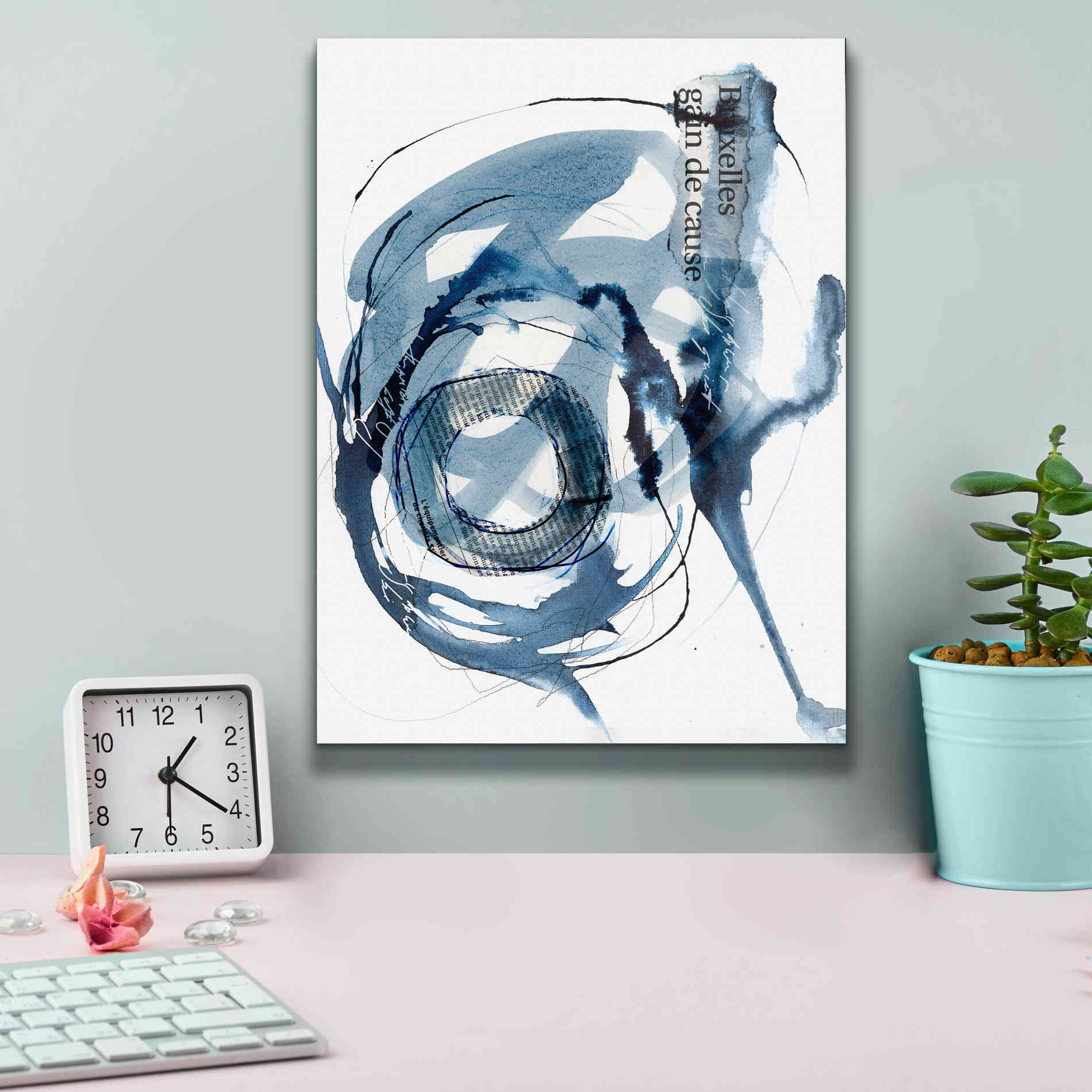 'Story Of Hope Blue' by Andrea Haase Giclee Canvas Wall Art,12 x 16