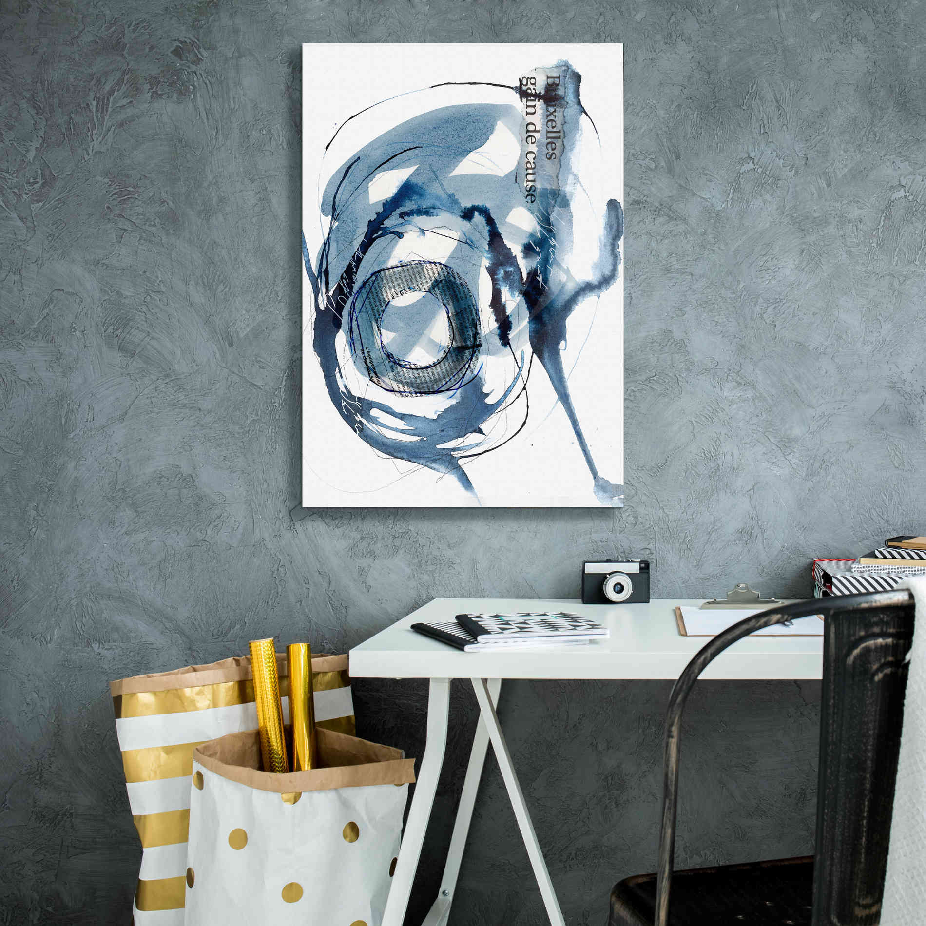 'Story Of Hope Blue' by Andrea Haase Giclee Canvas Wall Art,18 x 26