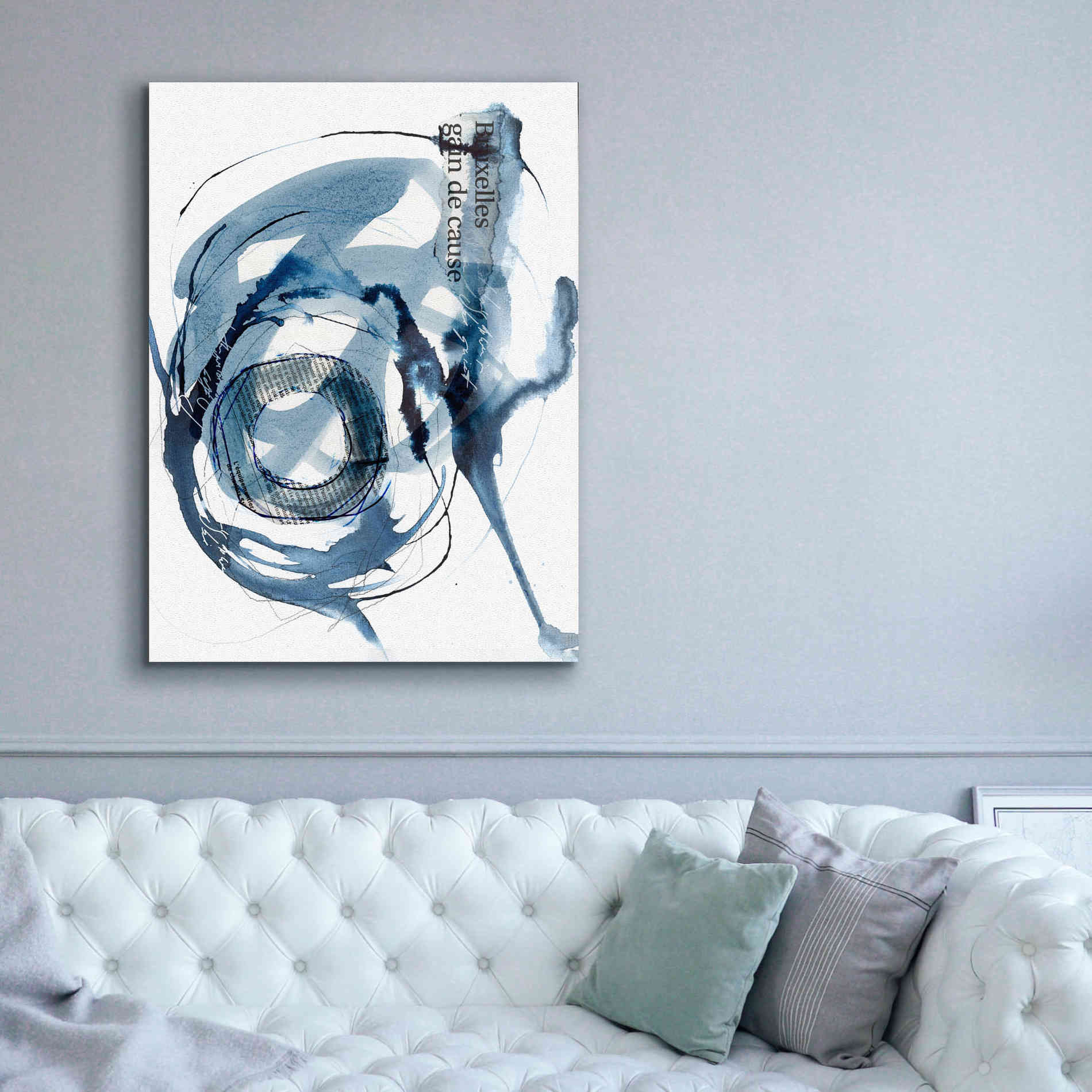 'Story Of Hope Blue' by Andrea Haase Giclee Canvas Wall Art,40 x 54