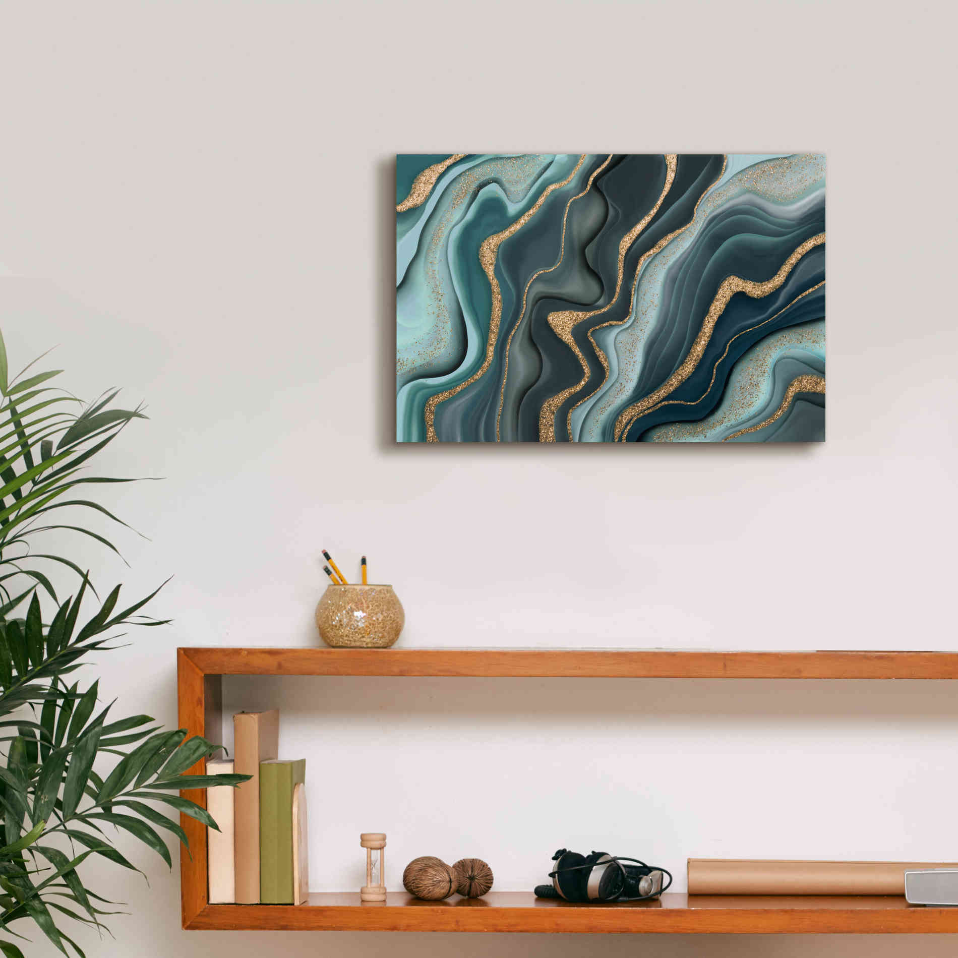 'Marbled Ink' by Andrea Haase Giclee Canvas Wall Art,18 x 12