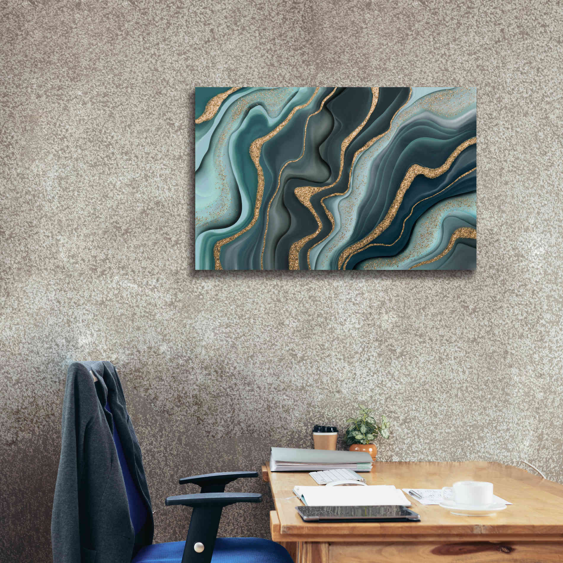 'Marbled Ink' by Andrea Haase Giclee Canvas Wall Art,40 x 26