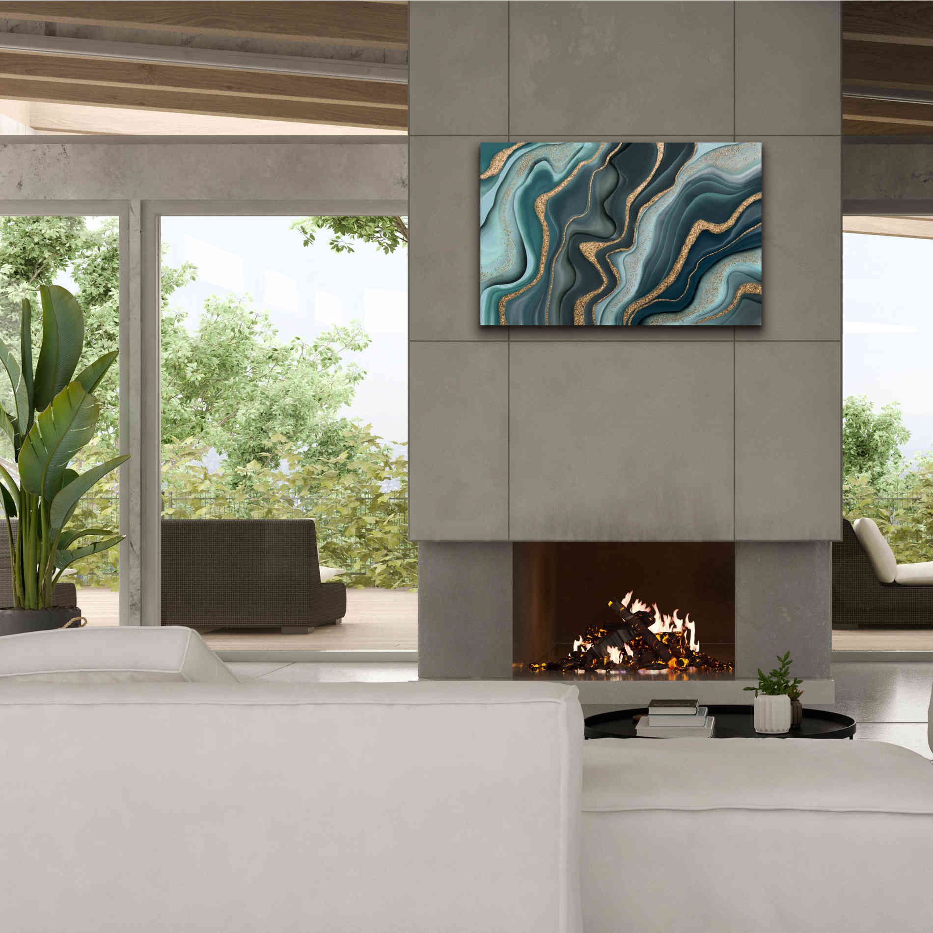 'Marbled Ink' by Andrea Haase Giclee Canvas Wall Art,40 x 26