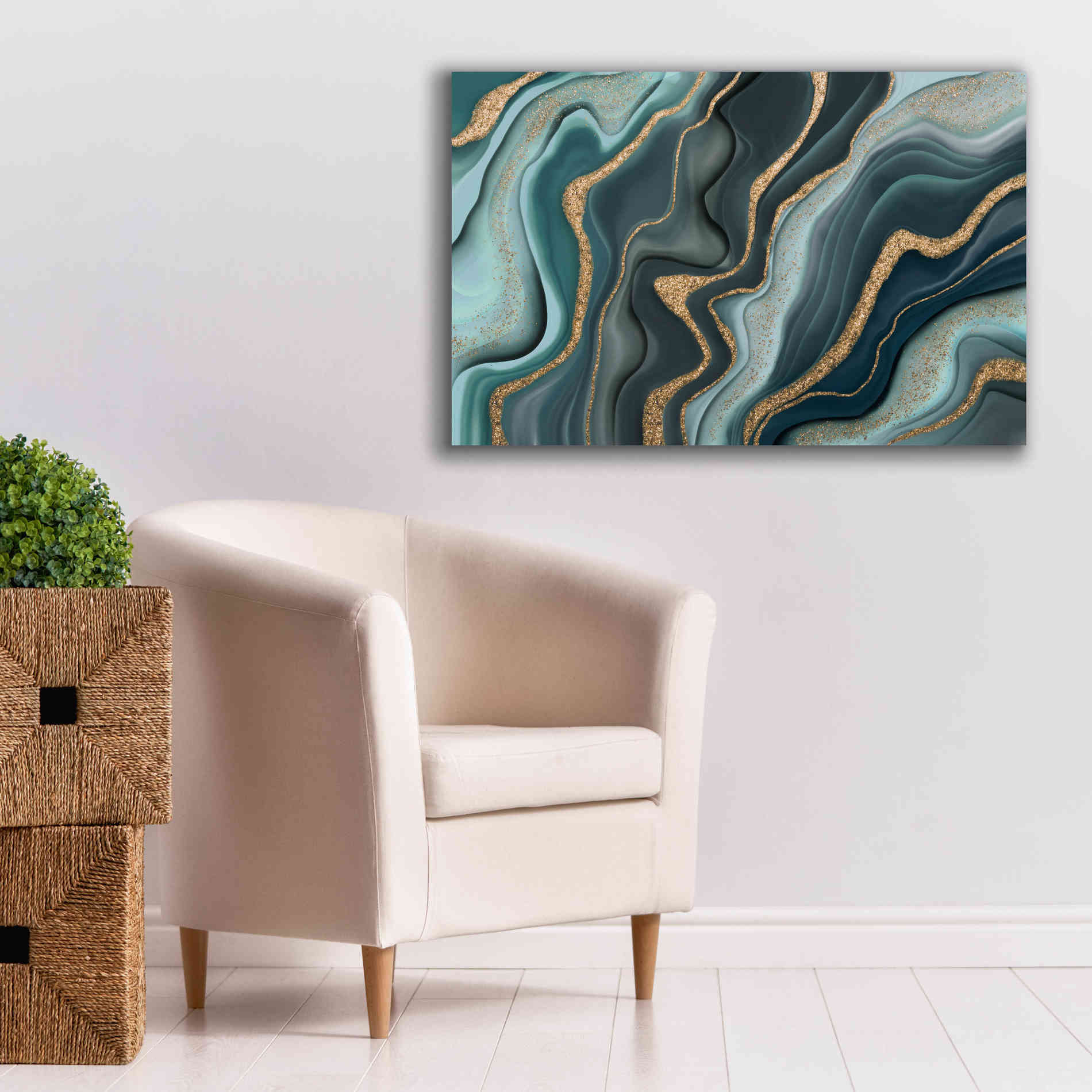 'Marbled Ink' by Andrea Haase Giclee Canvas Wall Art,40 x 26