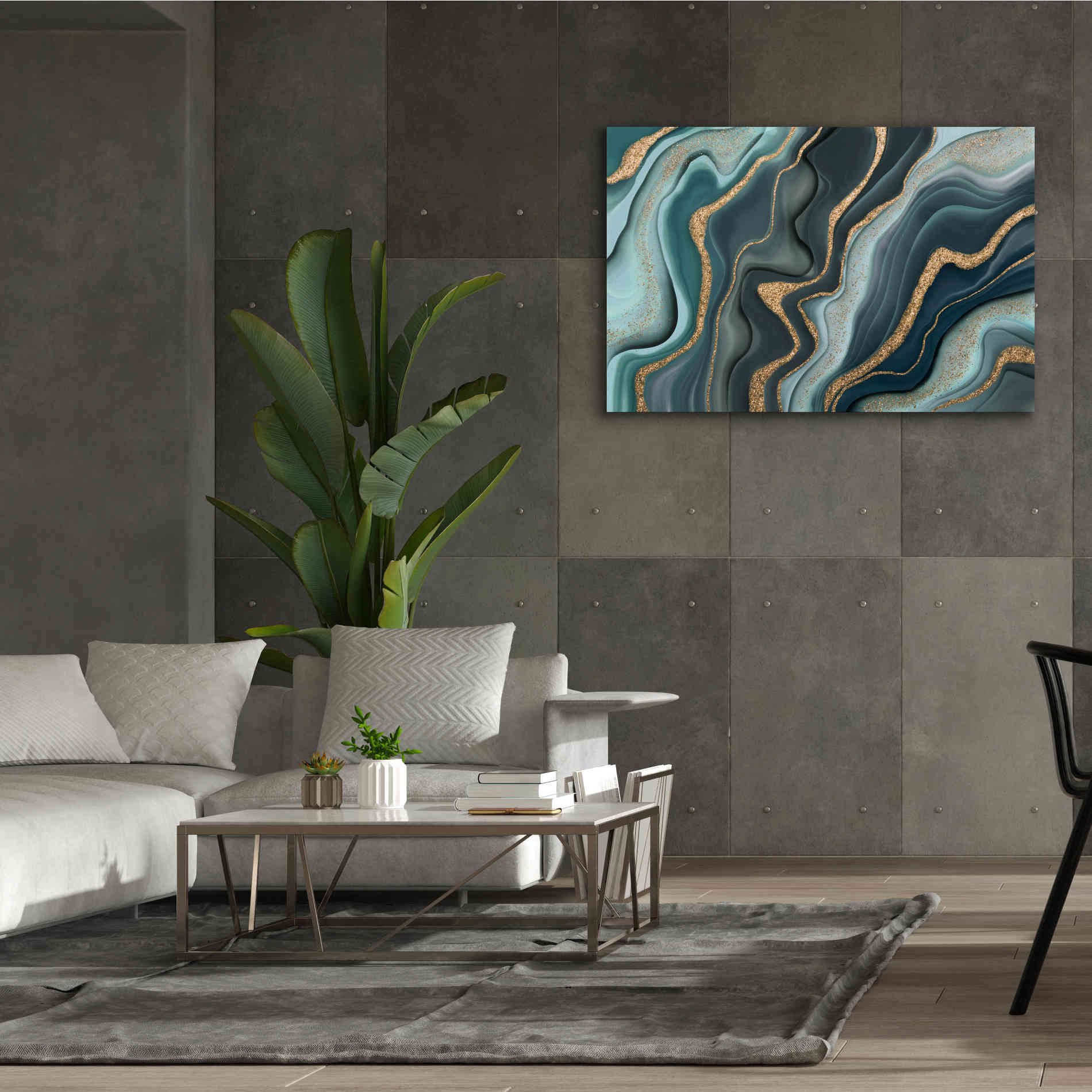 'Marbled Ink' by Andrea Haase Giclee Canvas Wall Art,60 x 40