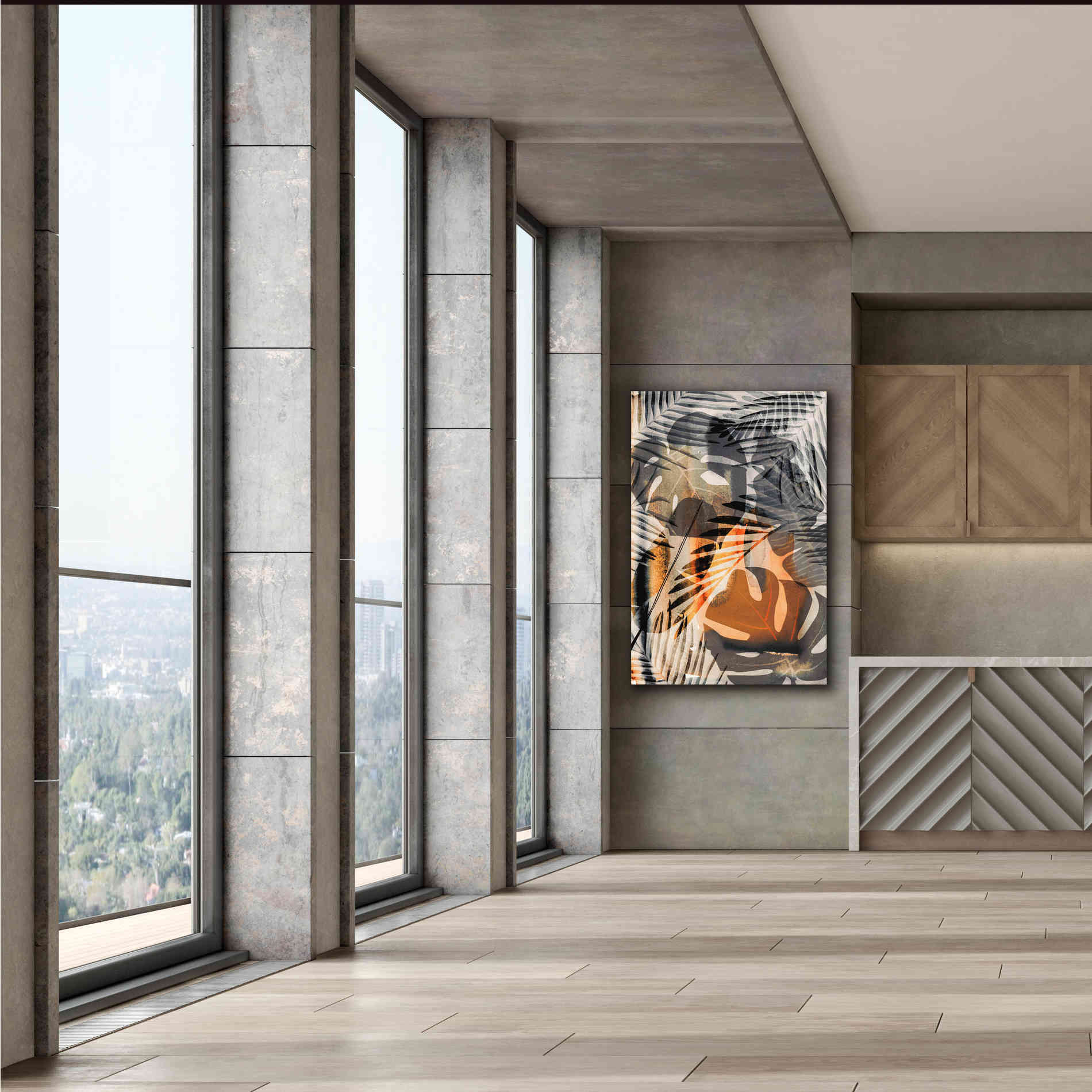 'Exotic Night Orange' by Andrea Haase Giclee Canvas Wall Art,40 x 60