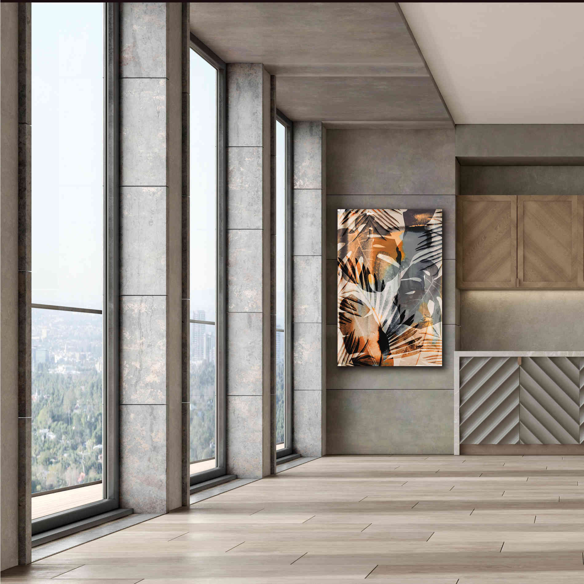 'Exotic Journey Orange' by Andrea Haase Giclee Canvas Wall Art,40 x 60