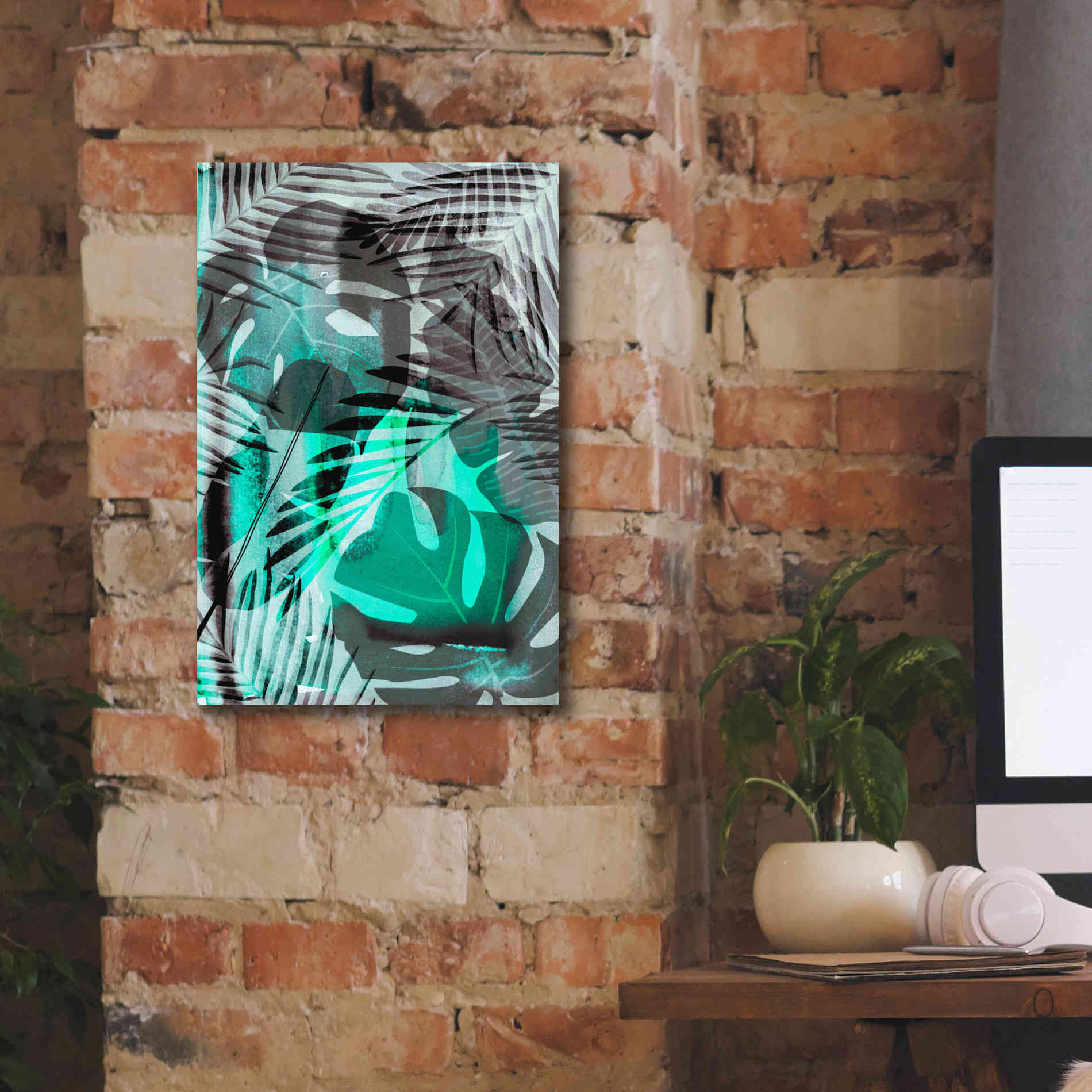 'Exotic Night Green' by Andrea Haase Giclee Canvas Wall Art,12 x 18