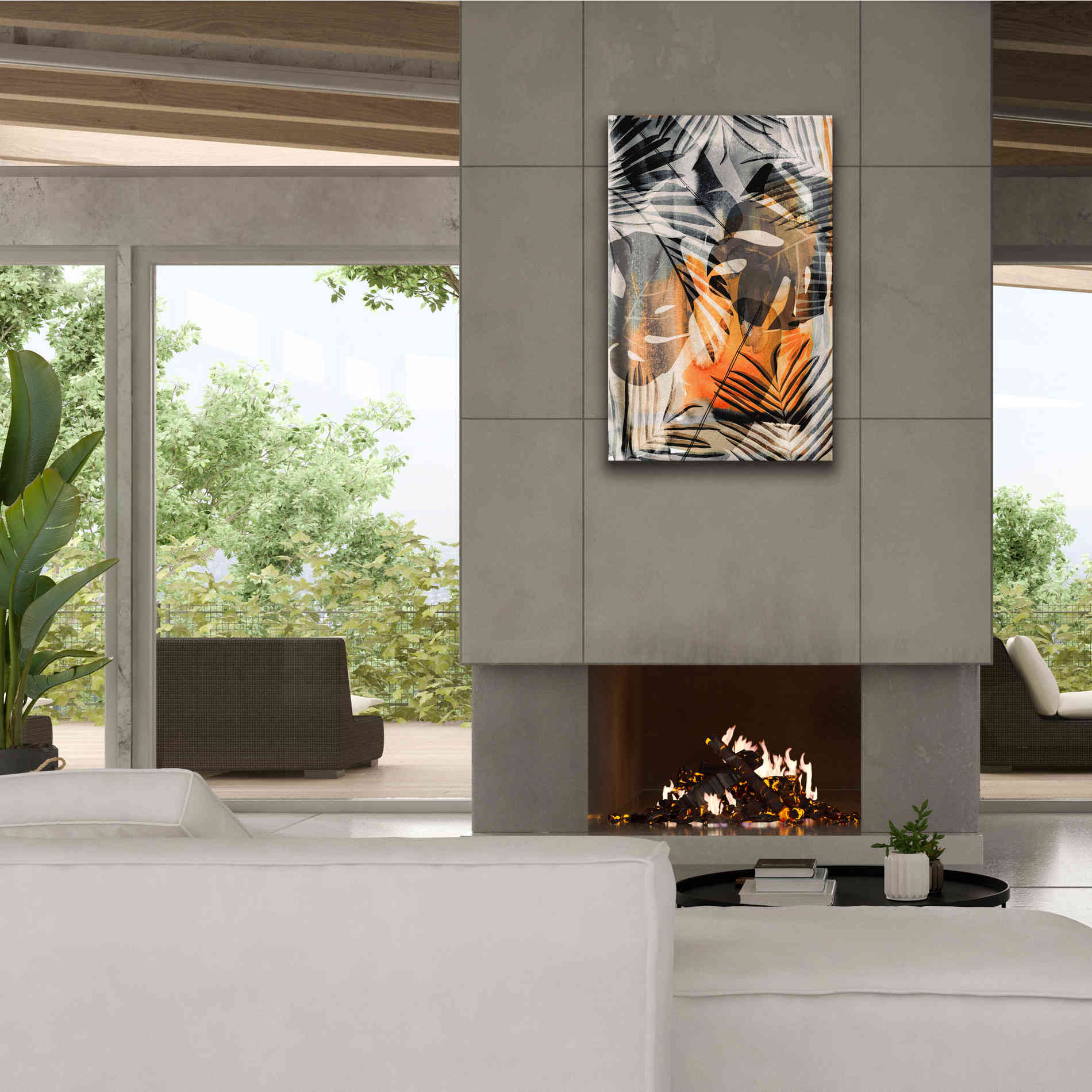'Exotic Adventure Orange' by Andrea Haase Giclee Canvas Wall Art,26 x 40
