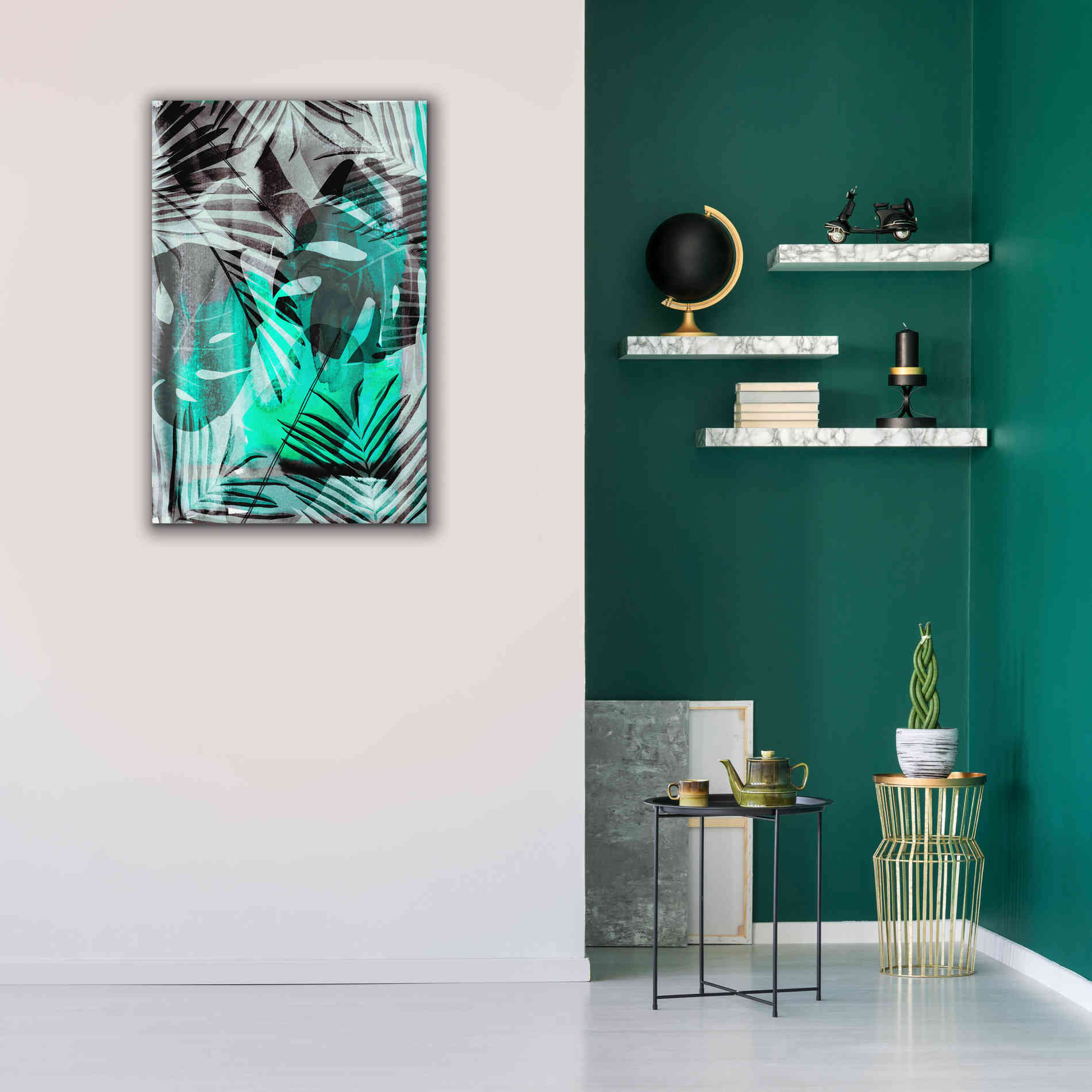 'Exotic Adventure Green' by Andrea Haase Giclee Canvas Wall Art,26 x 40