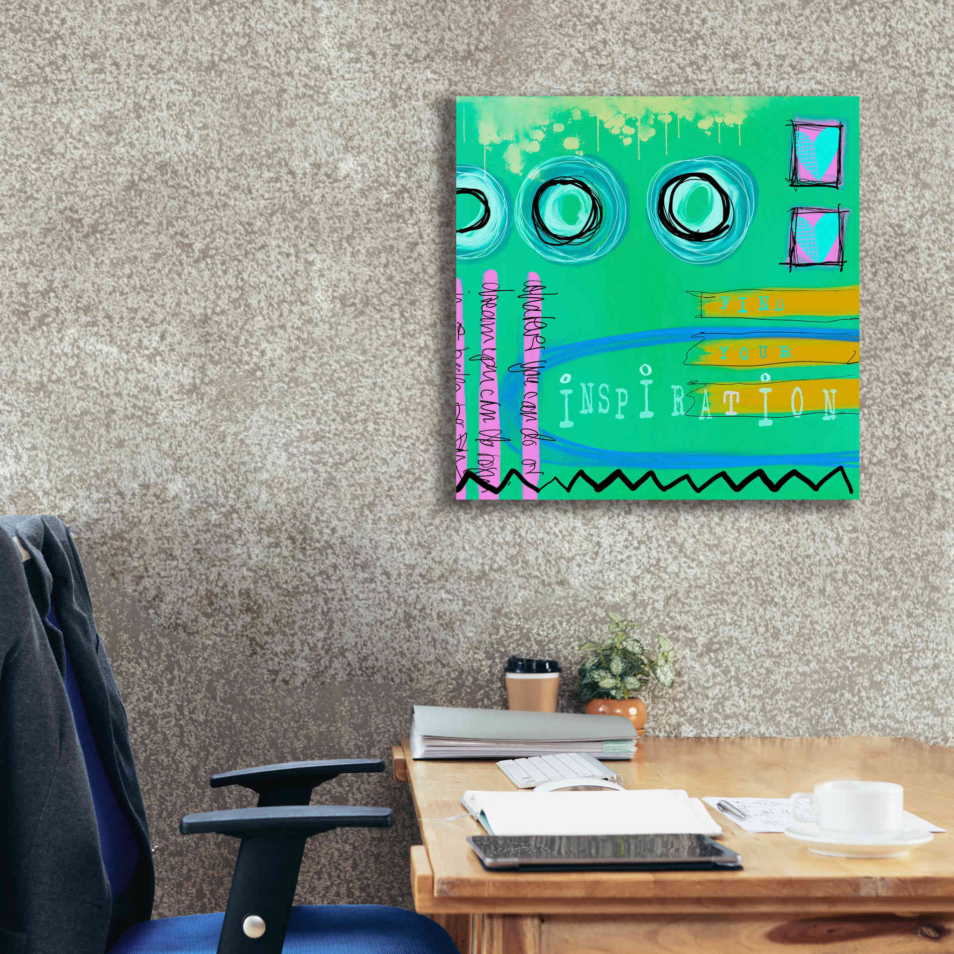 'Abstract Inspiration' by Andrea Haase Giclee Canvas Wall Art,26 x 26