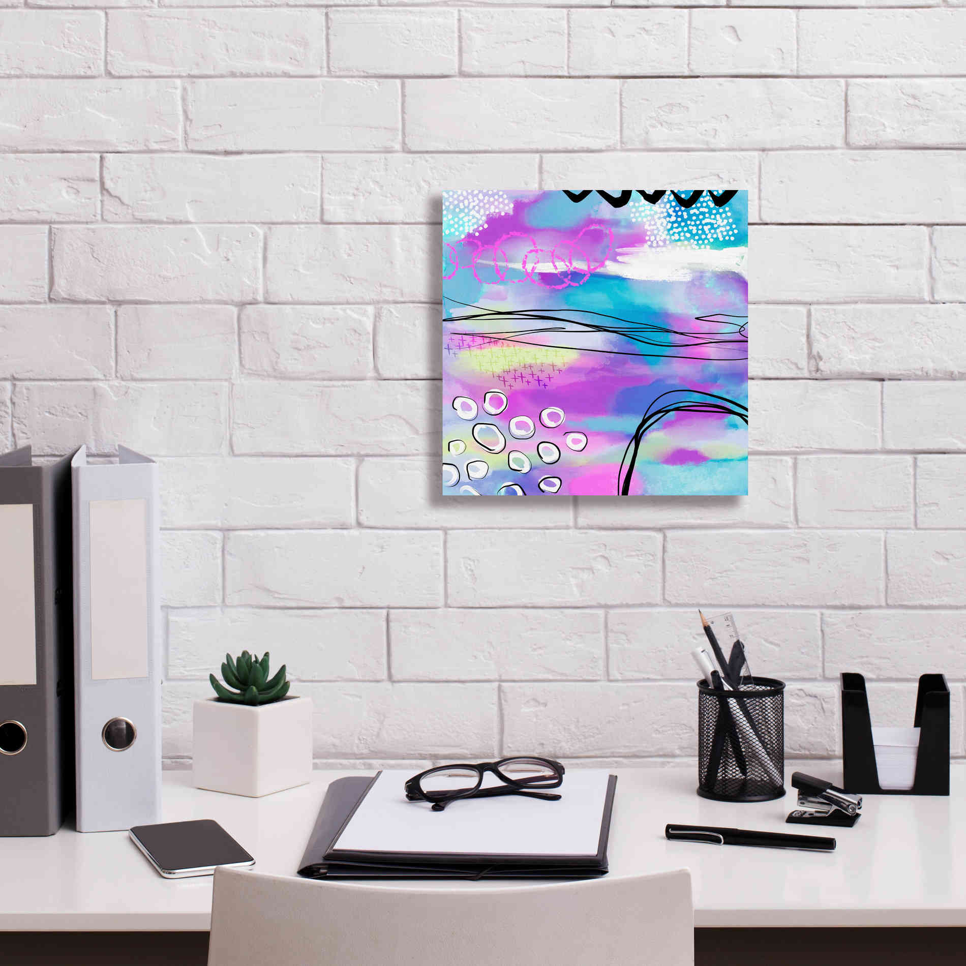 'Abstract Summer Dream' by Andrea Haase Giclee Canvas Wall Art,12 x 12