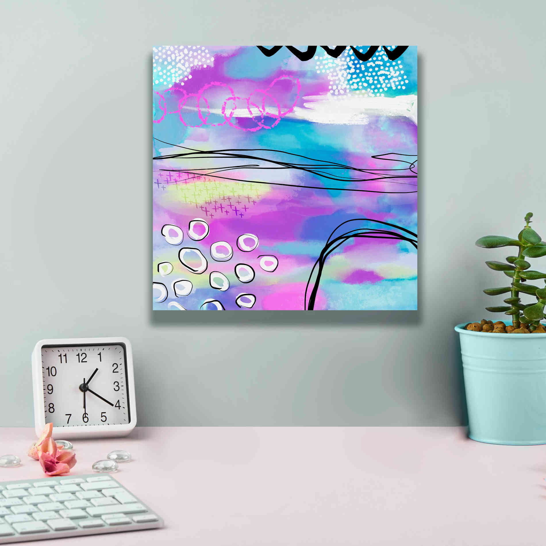 'Abstract Summer Dream' by Andrea Haase Giclee Canvas Wall Art,12 x 12
