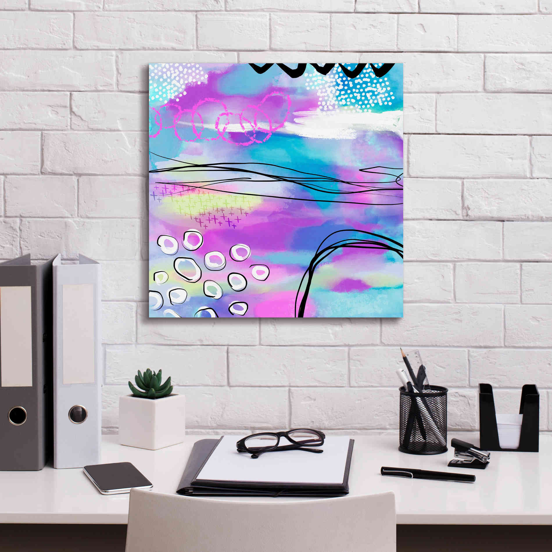 'Abstract Summer Dream' by Andrea Haase Giclee Canvas Wall Art,18 x 18