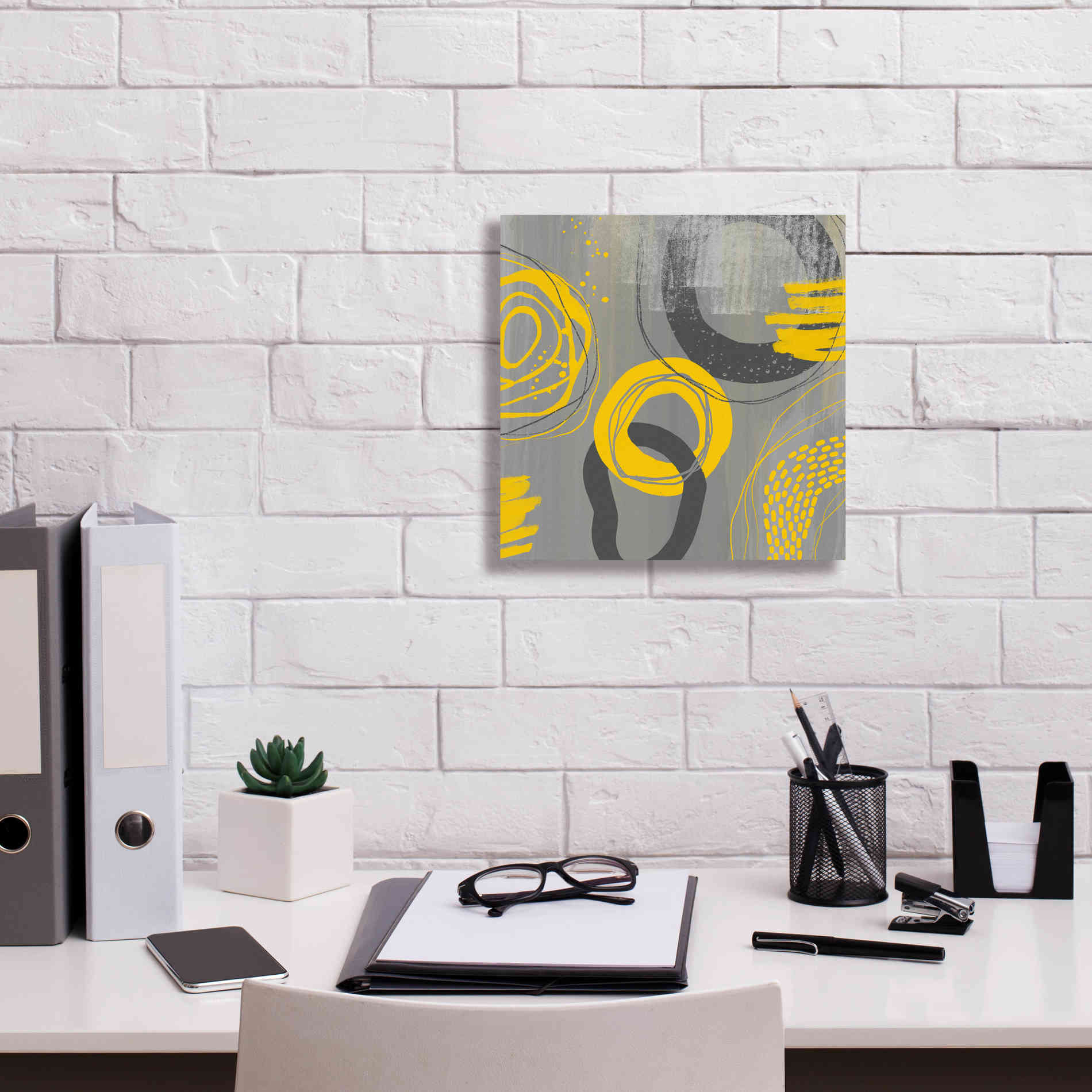 'Abstract Summer Fun' by Andrea Haase Giclee Canvas Wall Art,12 x 12