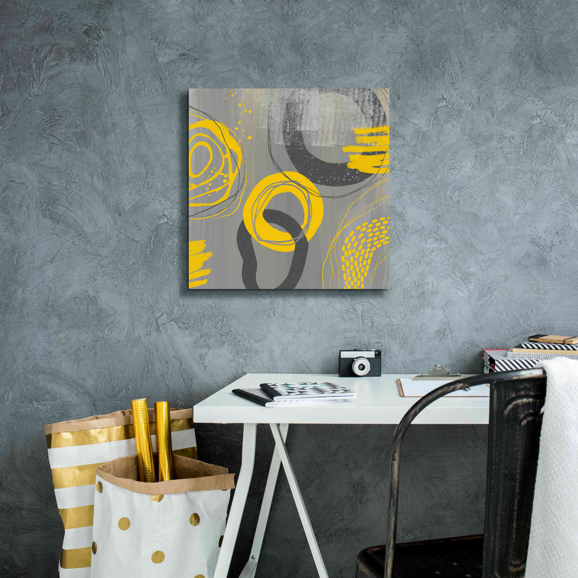 'Abstract Summer Fun' by Andrea Haase Giclee Canvas Wall Art,18 x 18