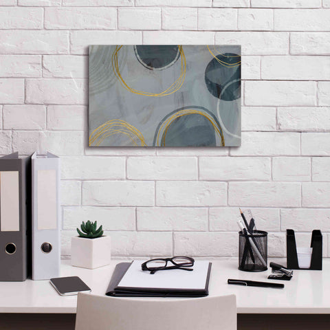 Image of 'Golden Line Abstraction' by Andrea Haase Giclee Canvas Wall Art,18 x 12