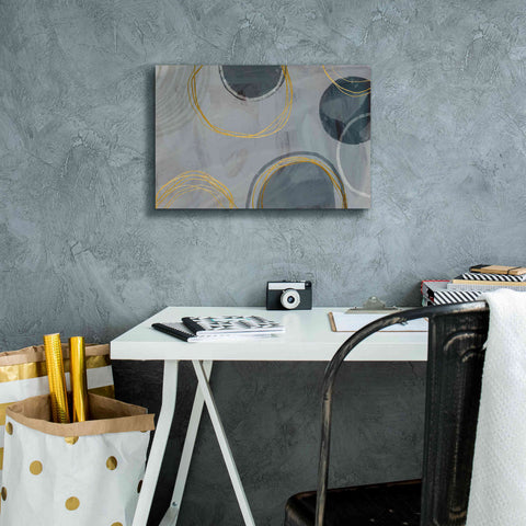 Image of 'Golden Line Abstraction' by Andrea Haase Giclee Canvas Wall Art,18 x 12