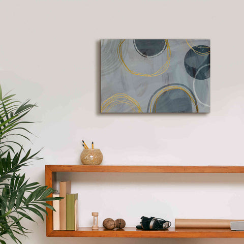 Image of 'Golden Line Abstraction' by Andrea Haase Giclee Canvas Wall Art,18 x 12