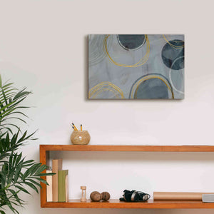 'Golden Line Abstraction' by Andrea Haase Giclee Canvas Wall Art,18 x 12