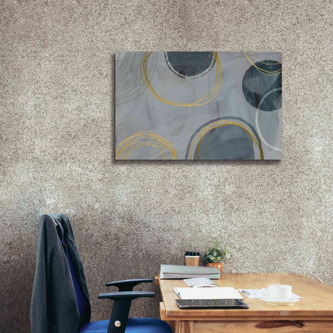 Image of 'Golden Line Abstraction' by Andrea Haase Giclee Canvas Wall Art,40 x 26