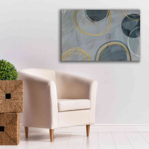 Image of 'Golden Line Abstraction' by Andrea Haase Giclee Canvas Wall Art,40 x 26