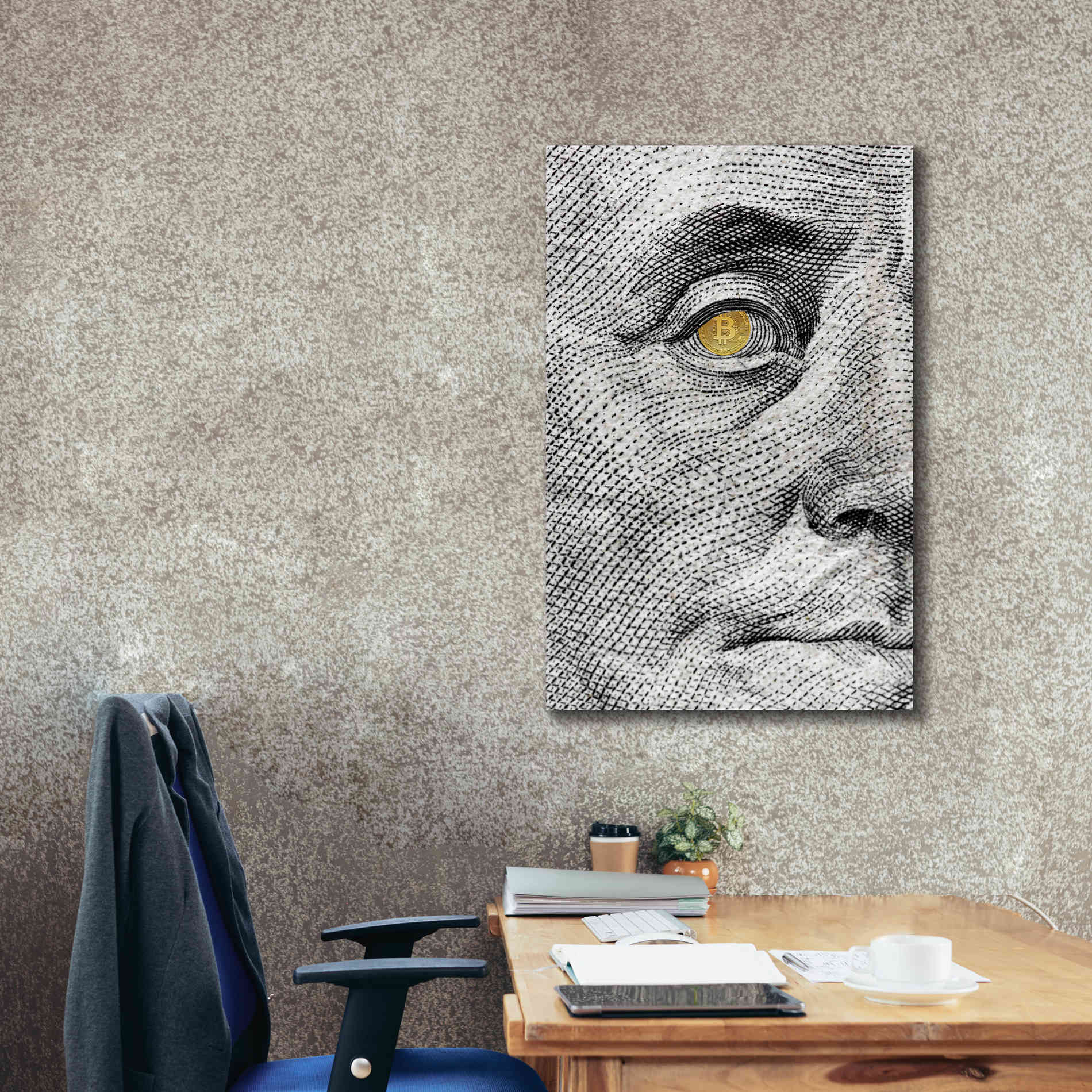 'Money Rules The World' by Andrea Haase Giclee Canvas Wall Art,26 x 40