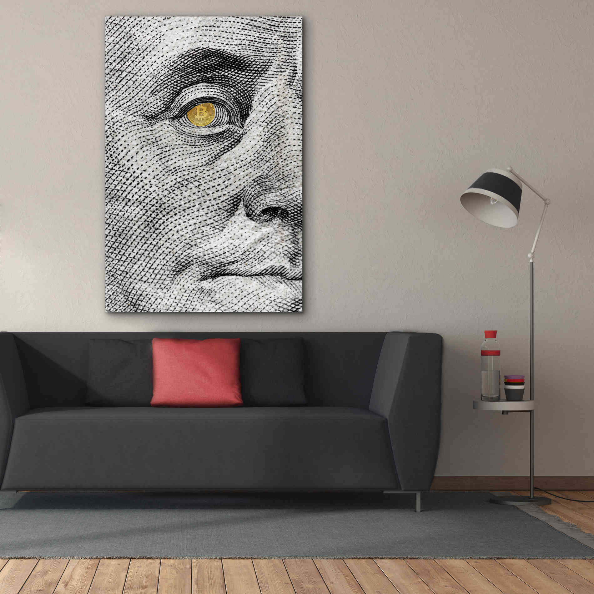 'Money Rules The World' by Andrea Haase Giclee Canvas Wall Art,40 x 60