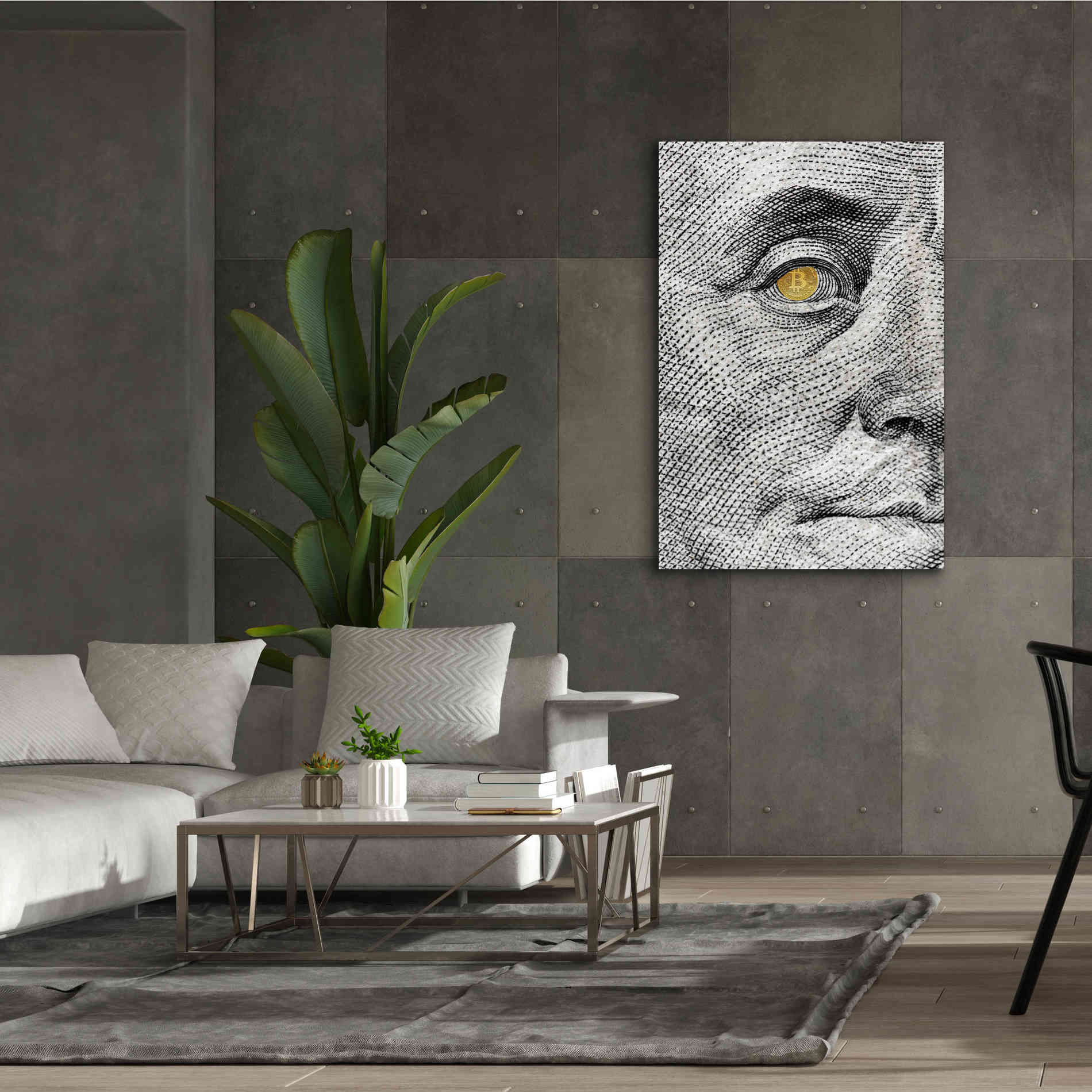 'Money Rules The World' by Andrea Haase Giclee Canvas Wall Art,40 x 60