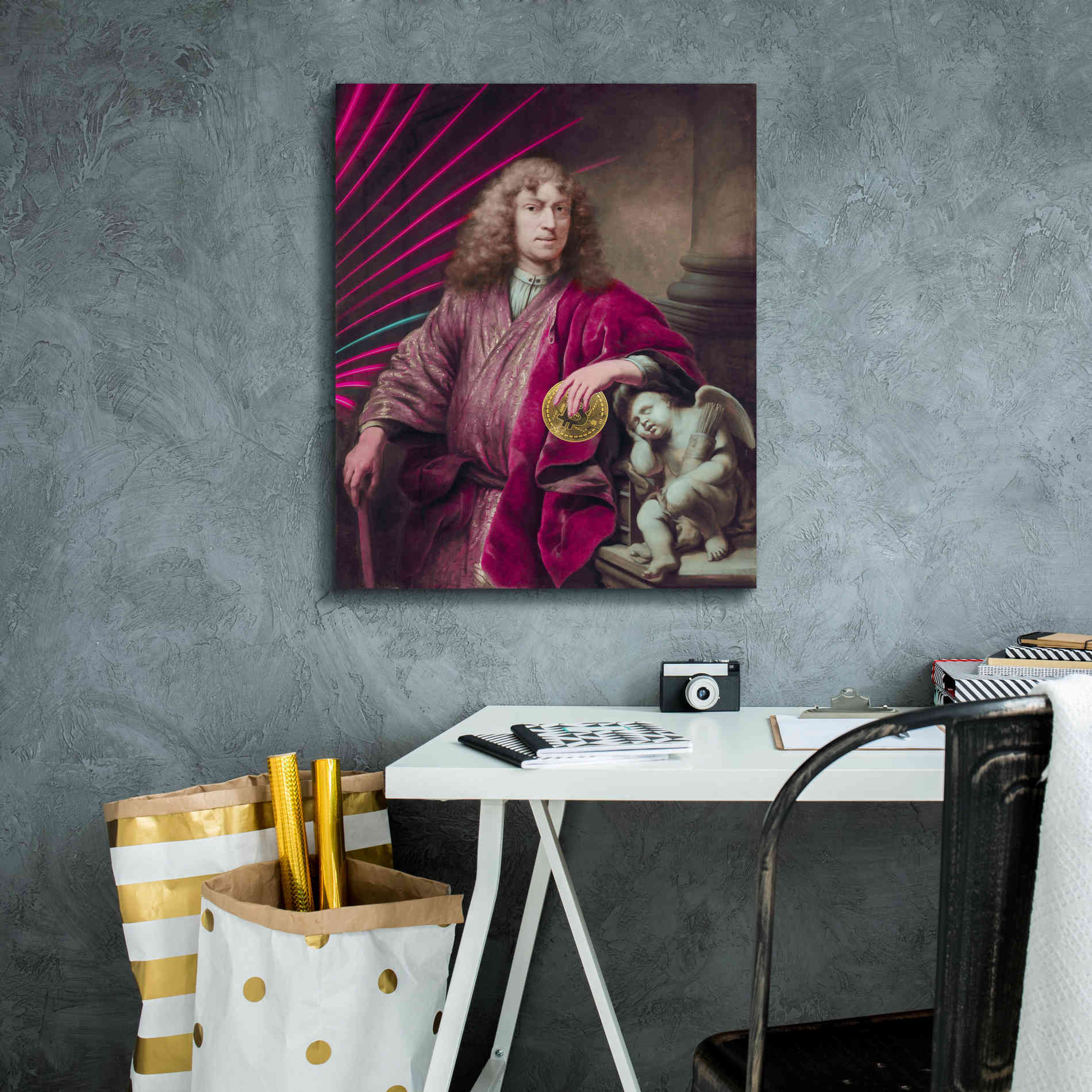 'History Meets Future I' by Andrea Haase Giclee Canvas Wall Art,20 x 24