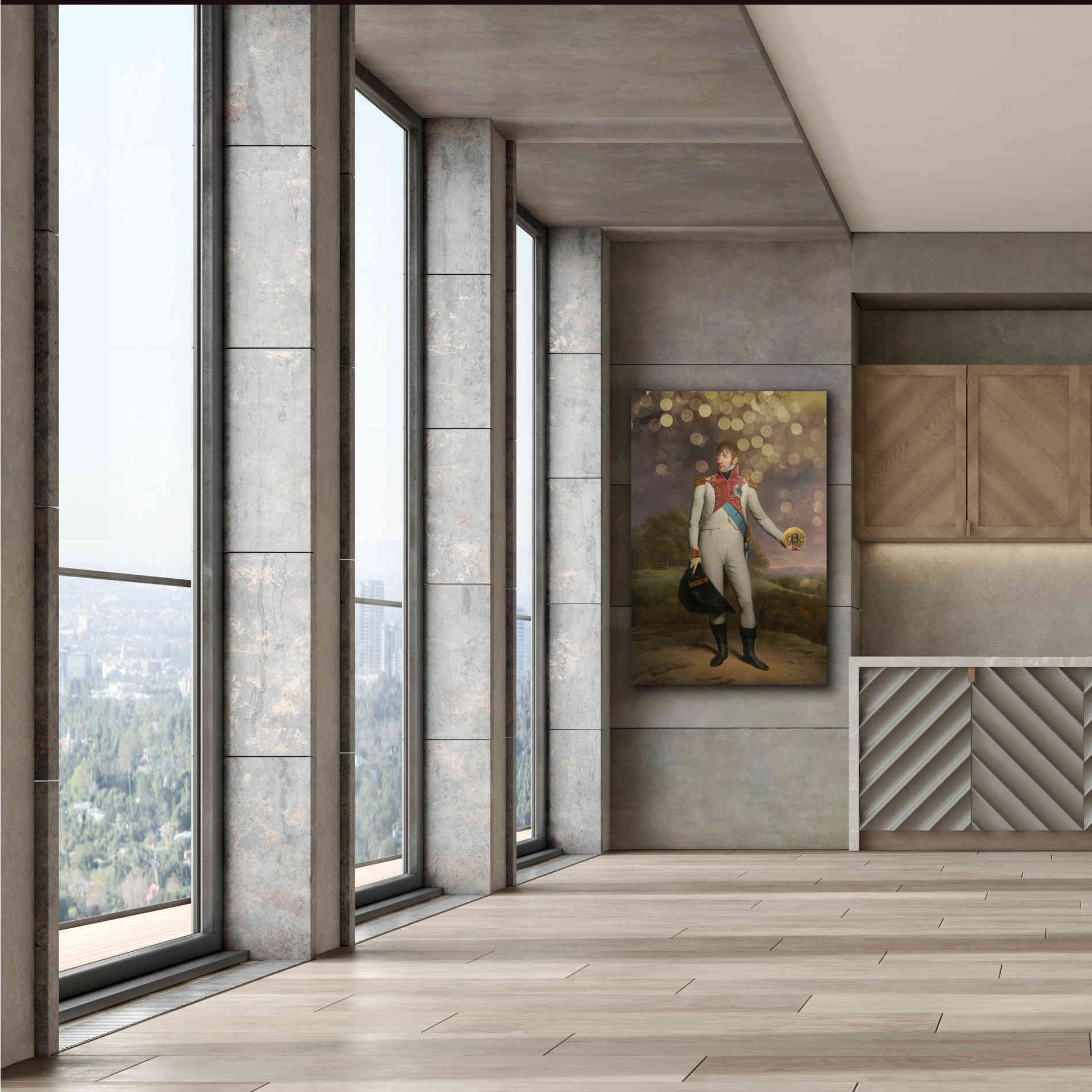 'History Meets Future II' by Andrea Haase Giclee Canvas Wall Art,40 x 60