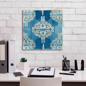 'Royal Blue Tile II' by Flora Kouta Giclee Canvas Wall Art,18 x 18