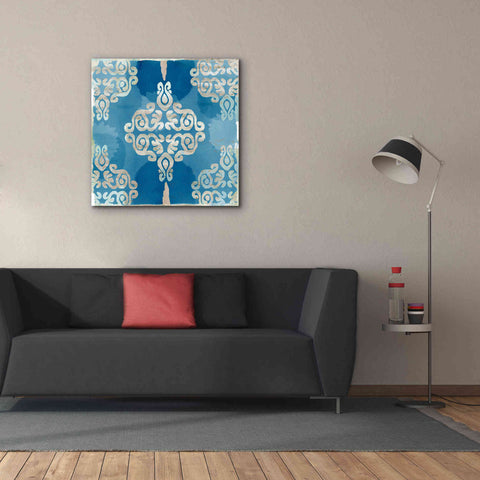 Image of 'Royal Blue Tile II' by Flora Kouta Giclee Canvas Wall Art,37 x 37