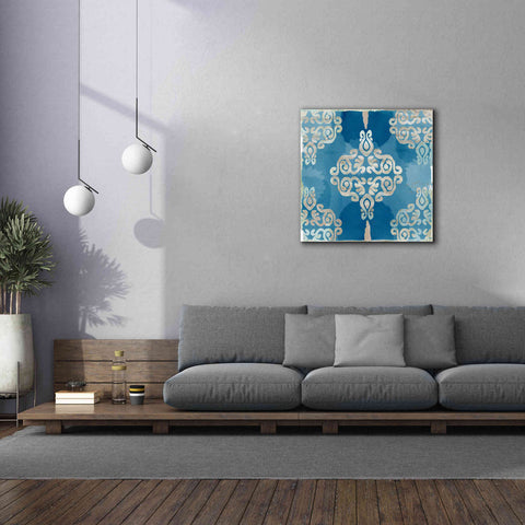 Image of 'Royal Blue Tile II' by Flora Kouta Giclee Canvas Wall Art,37 x 37