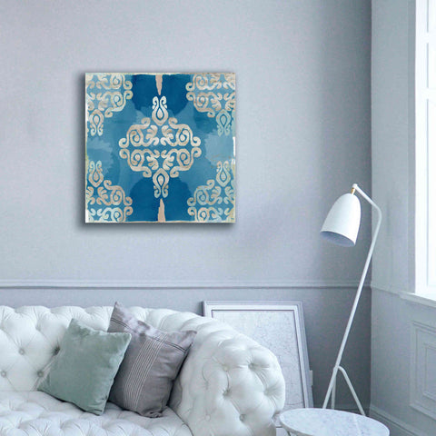 Image of 'Royal Blue Tile II' by Flora Kouta Giclee Canvas Wall Art,37 x 37
