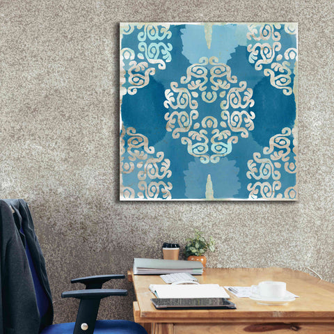 Image of 'Royal Blue Tile III' by Flora Kouta Giclee Canvas Wall Art,37 x 37