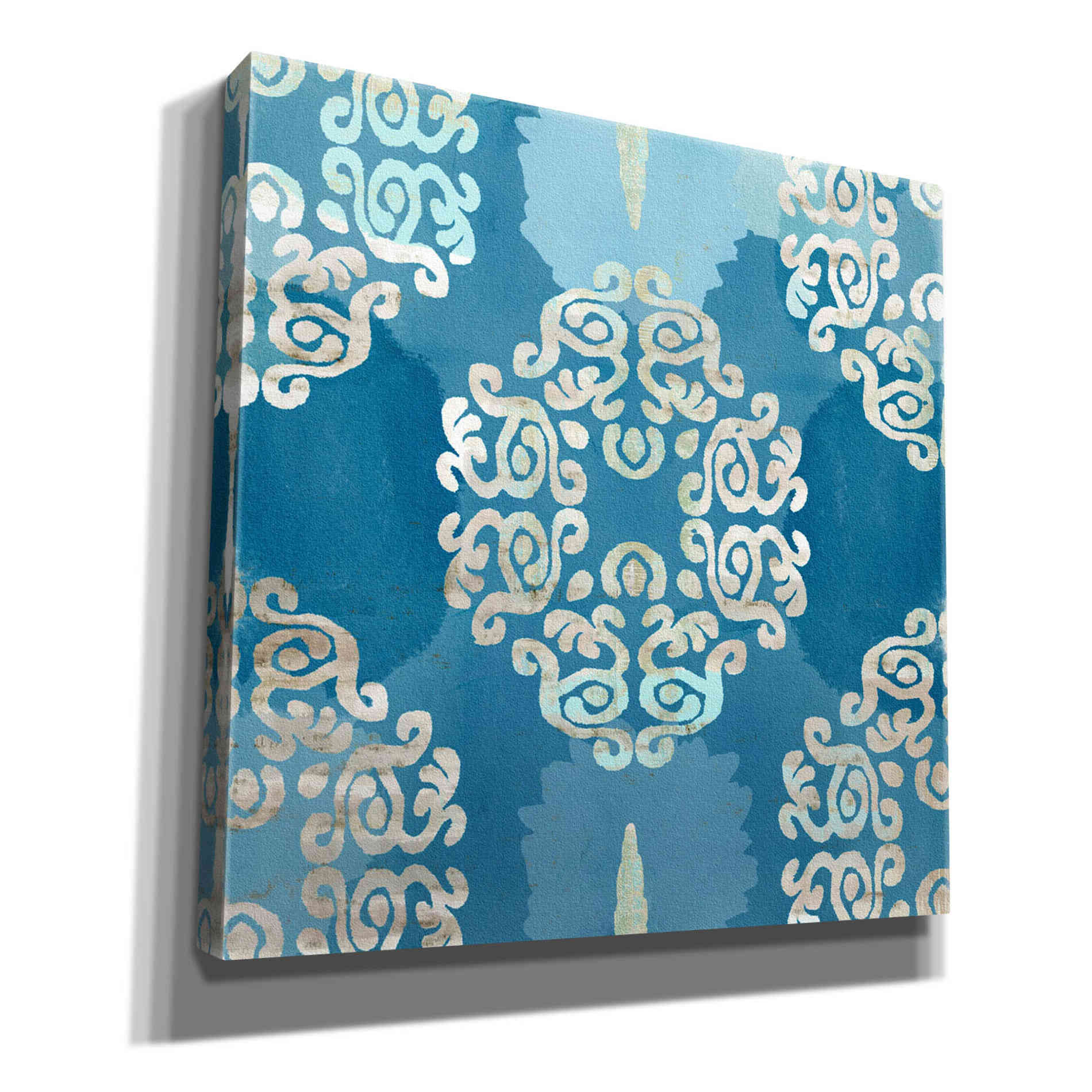 'Royal Blue Tile III' by Flora Kouta Giclee Canvas Wall Art