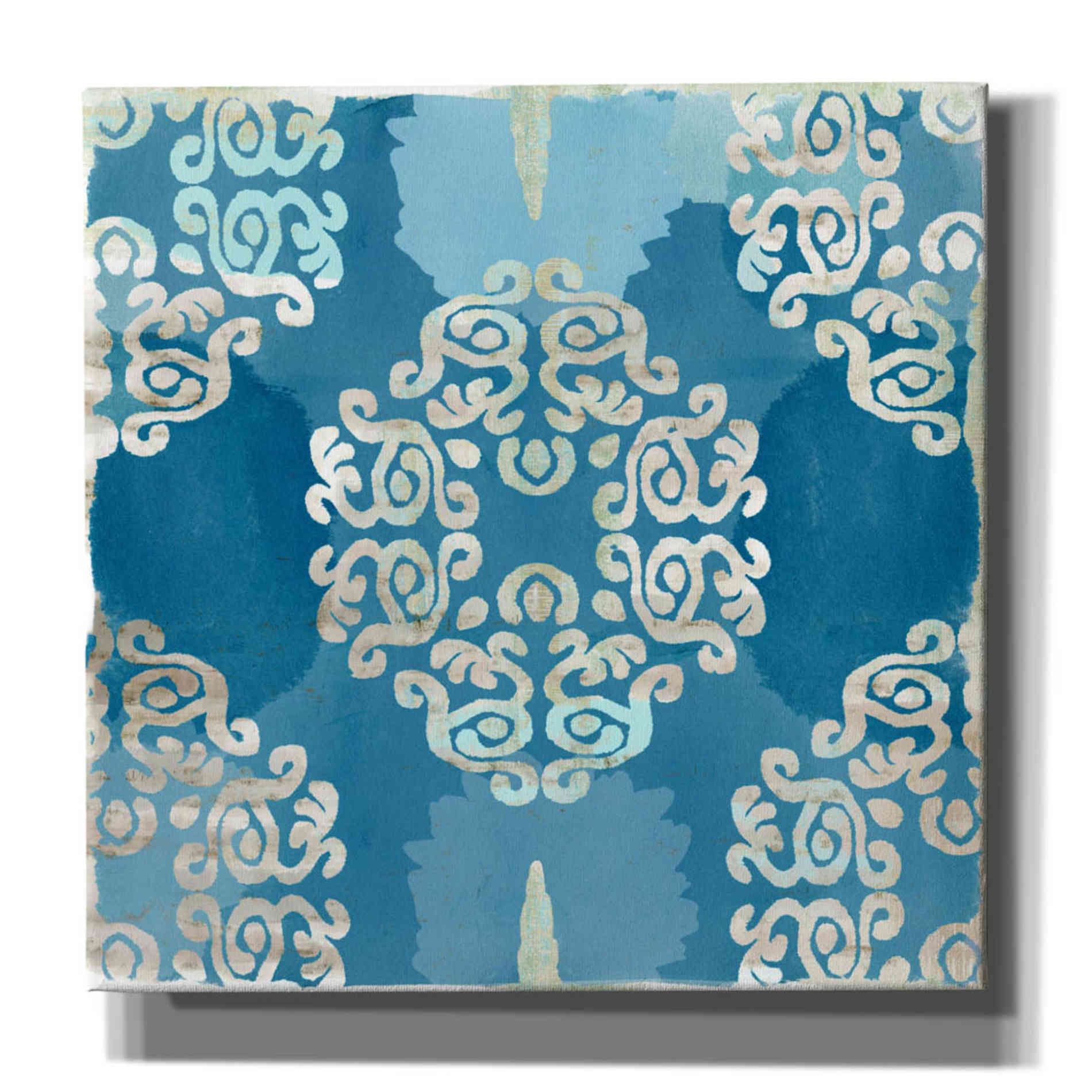 'Royal Blue Tile III' by Flora Kouta Giclee Canvas Wall Art