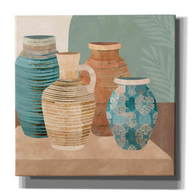 'Earthenware Pots I' by Flora Kouta Giclee Canvas Wall Art