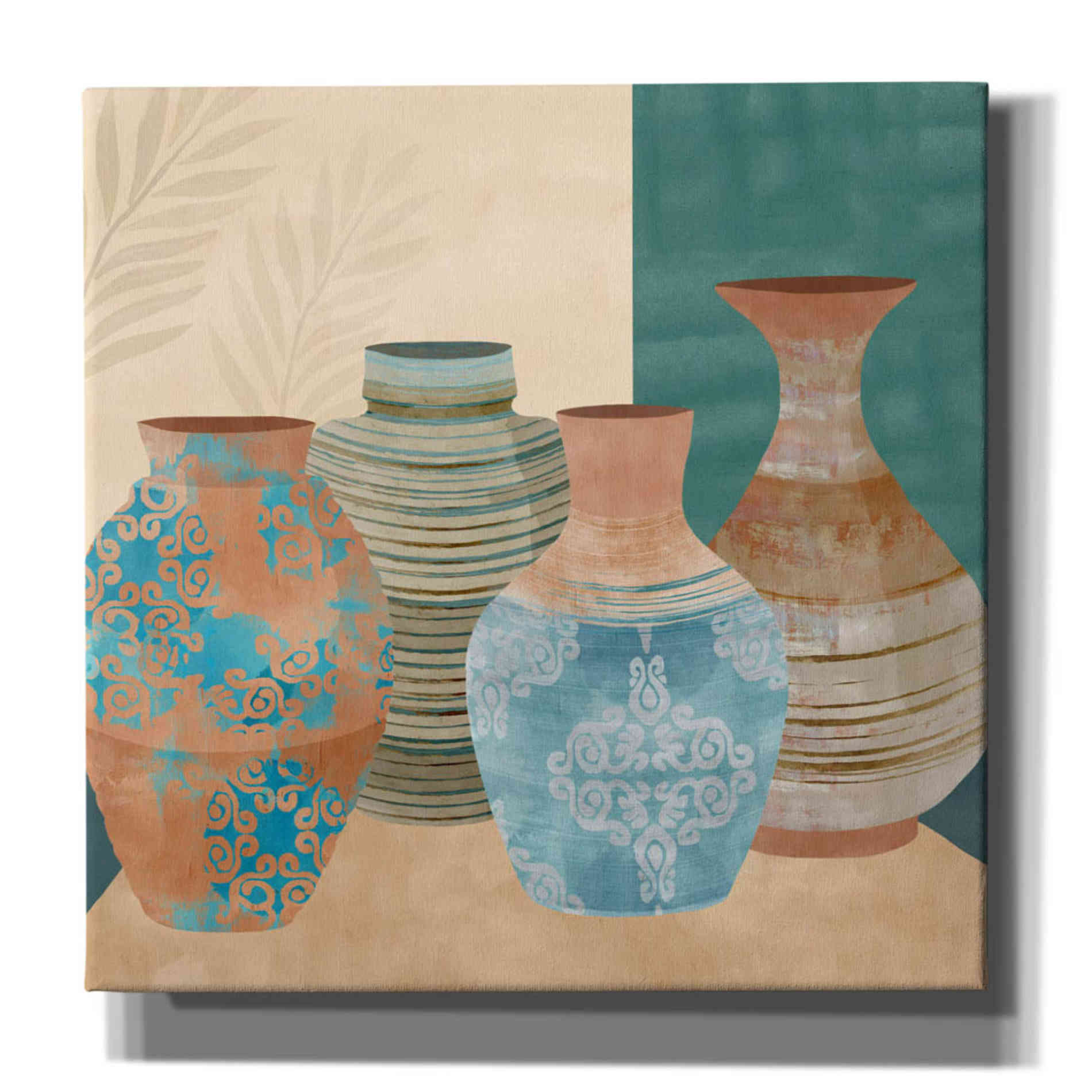 'Earthenware Pots II' by Flora Kouta Giclee Canvas Wall Art