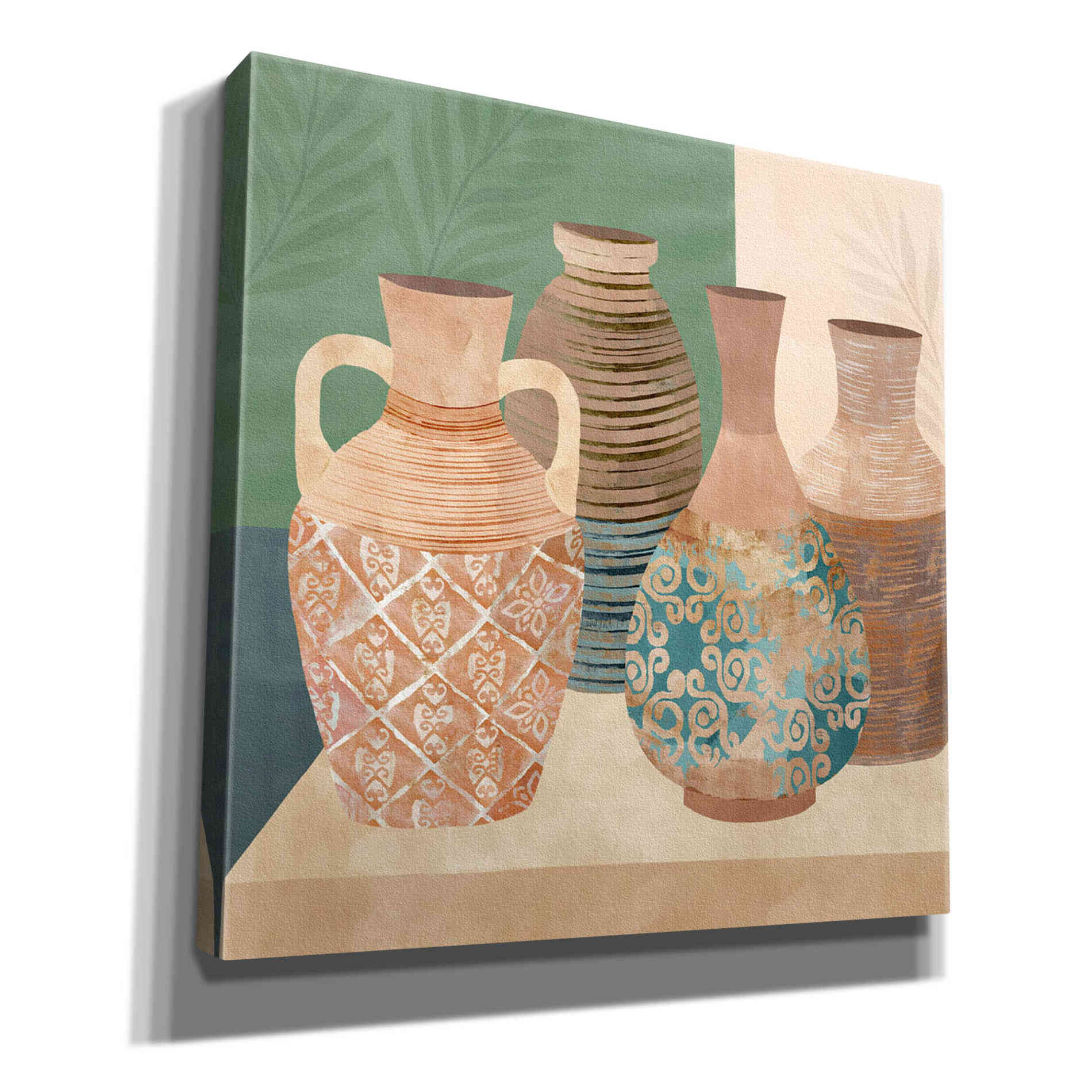 'Earthenware Pots III' by Flora Kouta Giclee Canvas Wall Art